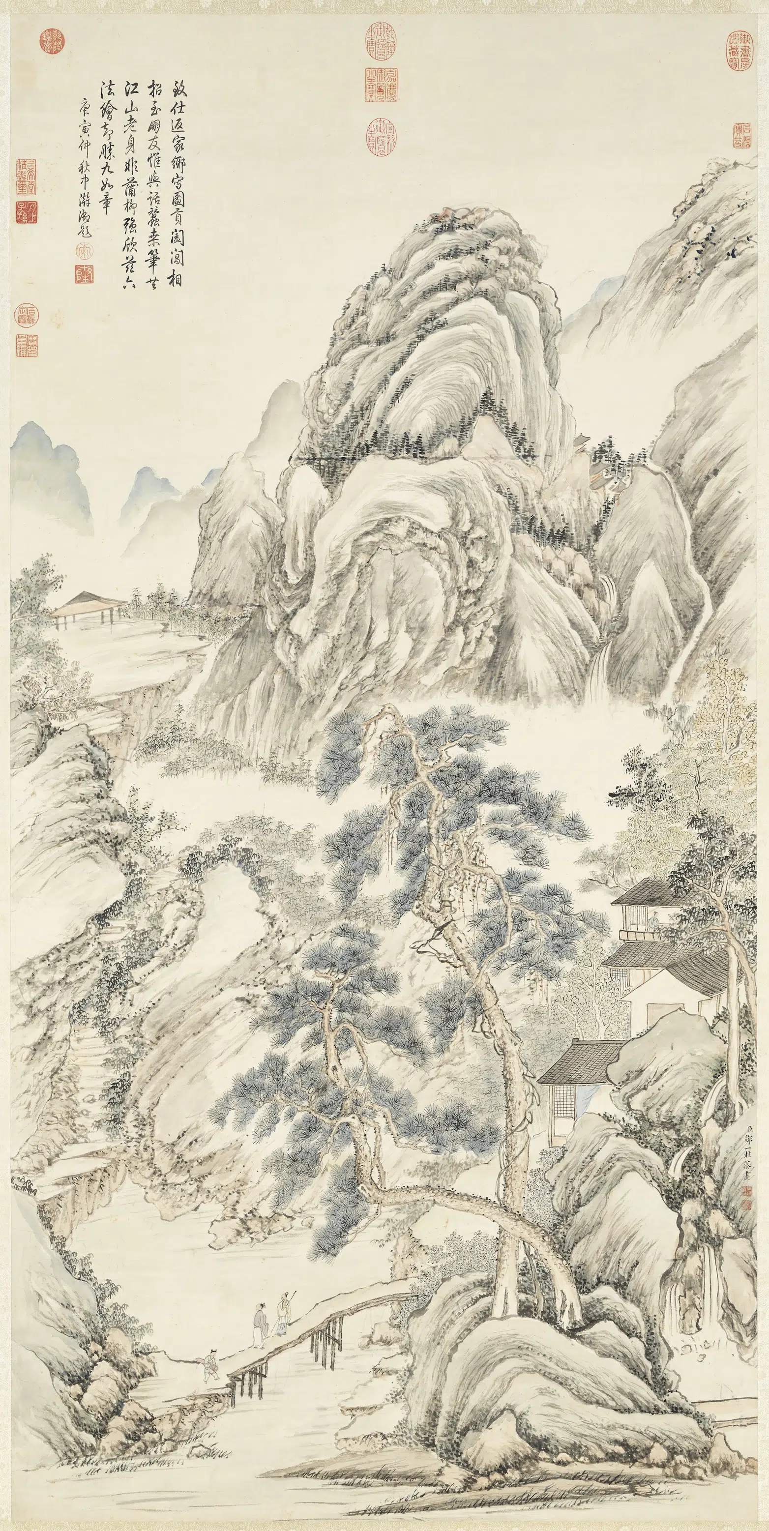 清代【邹一桂】《画山水图轴》