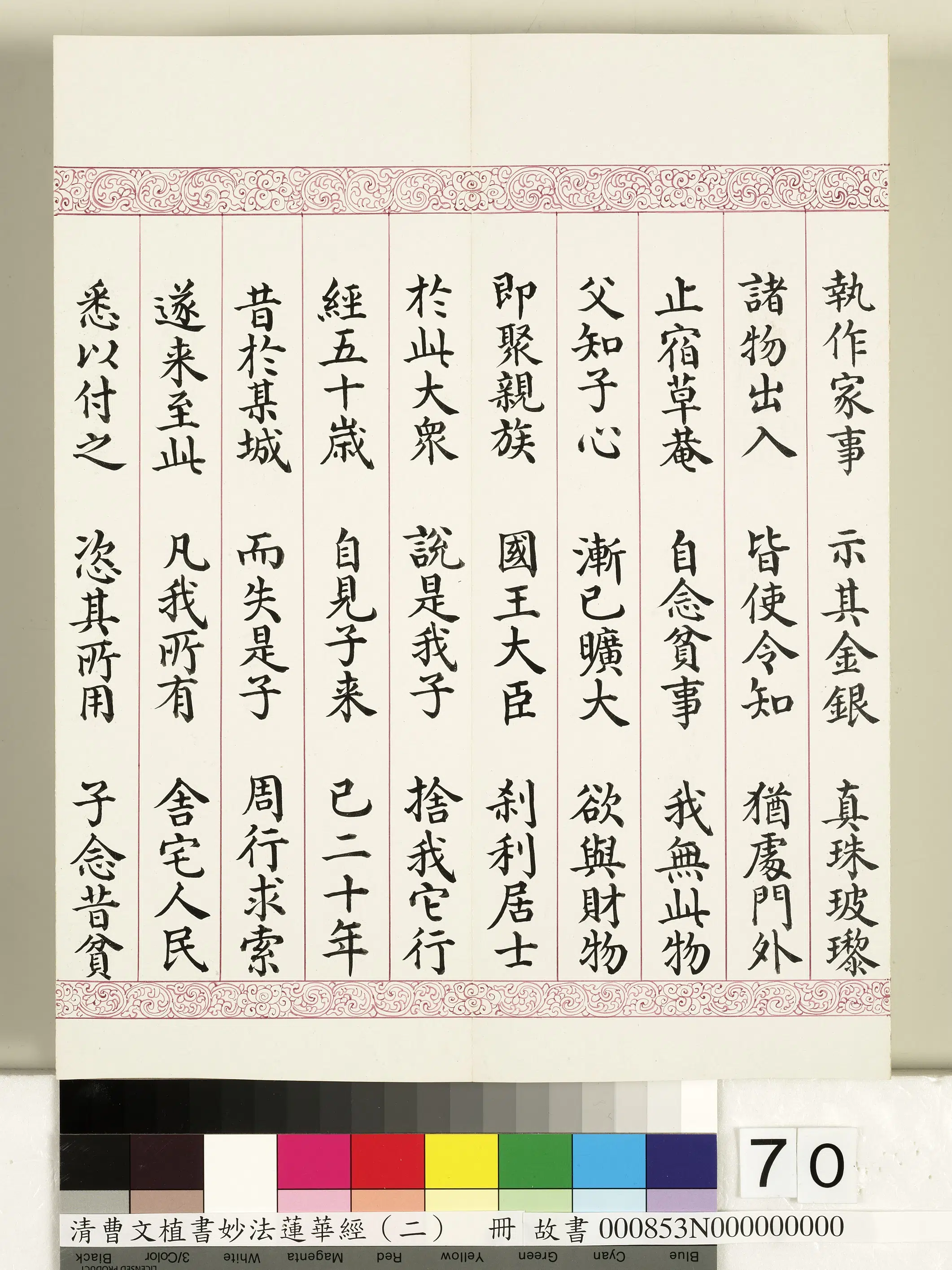 清代【曹文埴】《妙法莲华经（二）册》 第68张