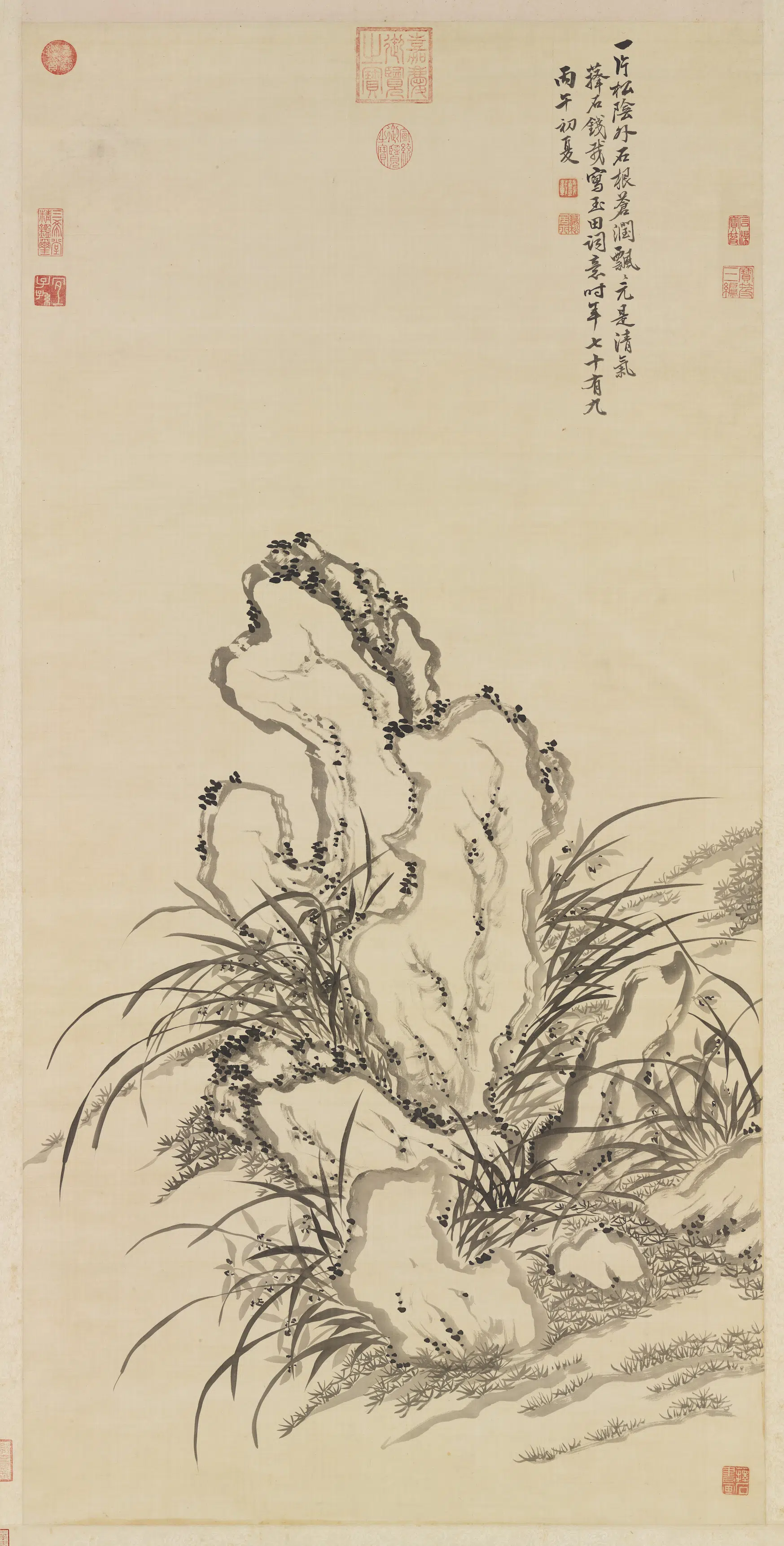清代【钱载】《写玉田词意图轴》