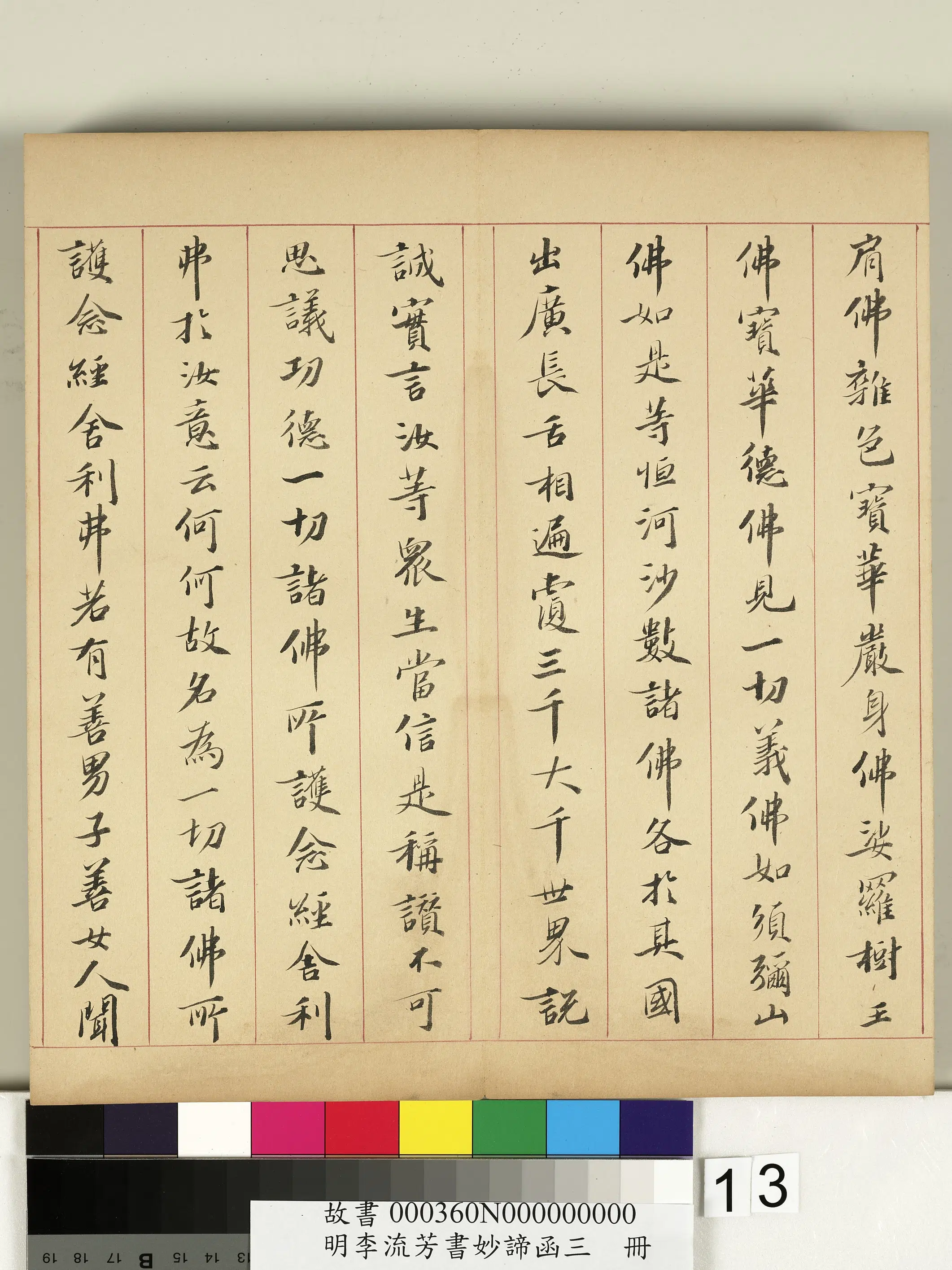 明朝【李流芳】《书妙谛函三册-佛说阿弥陀经》 第5张 明朝【李流芳】《书妙谛函三册-佛说阿弥陀经》 第5张