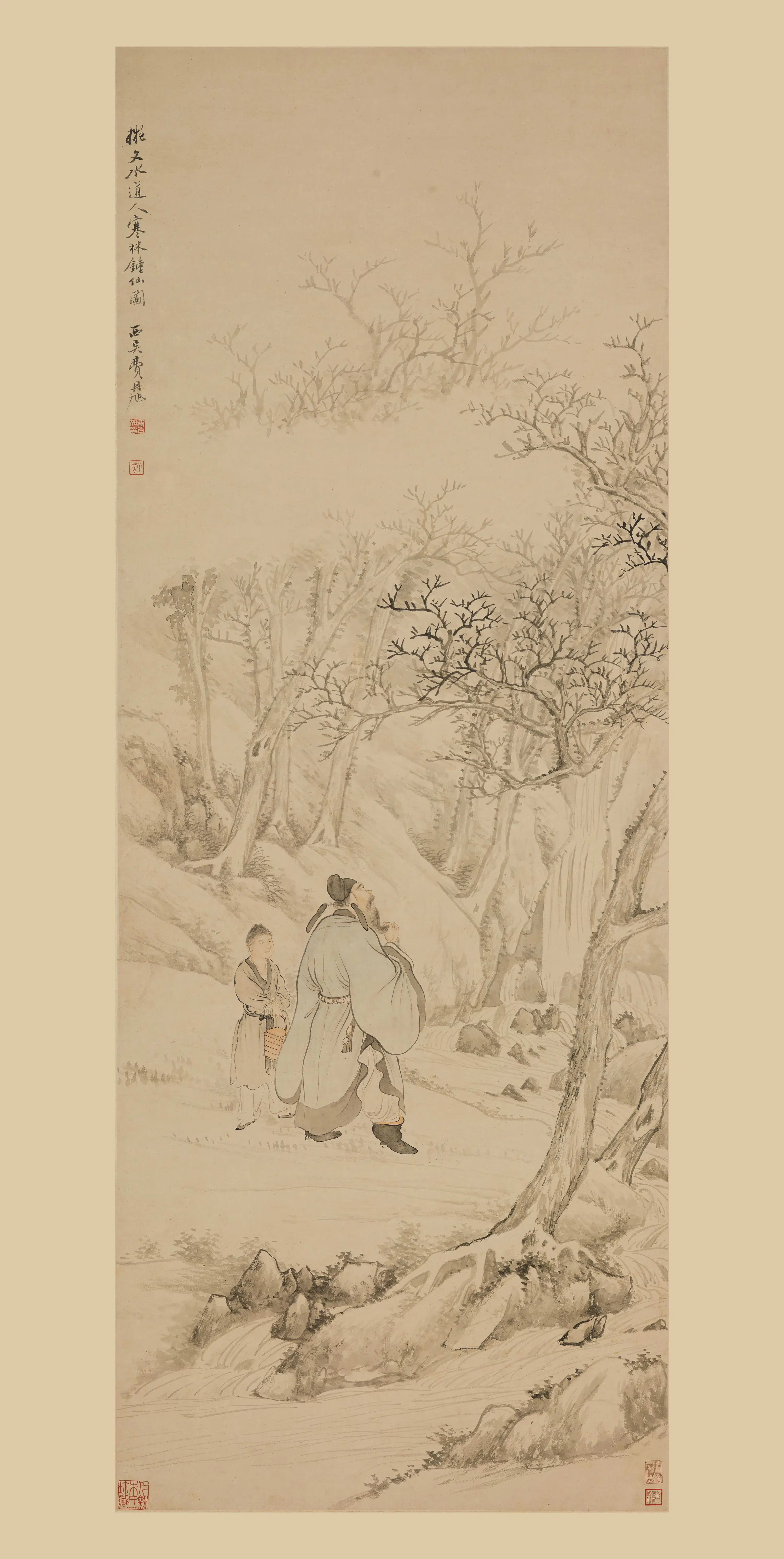 清代【费丹旭】《钟馗图轴》