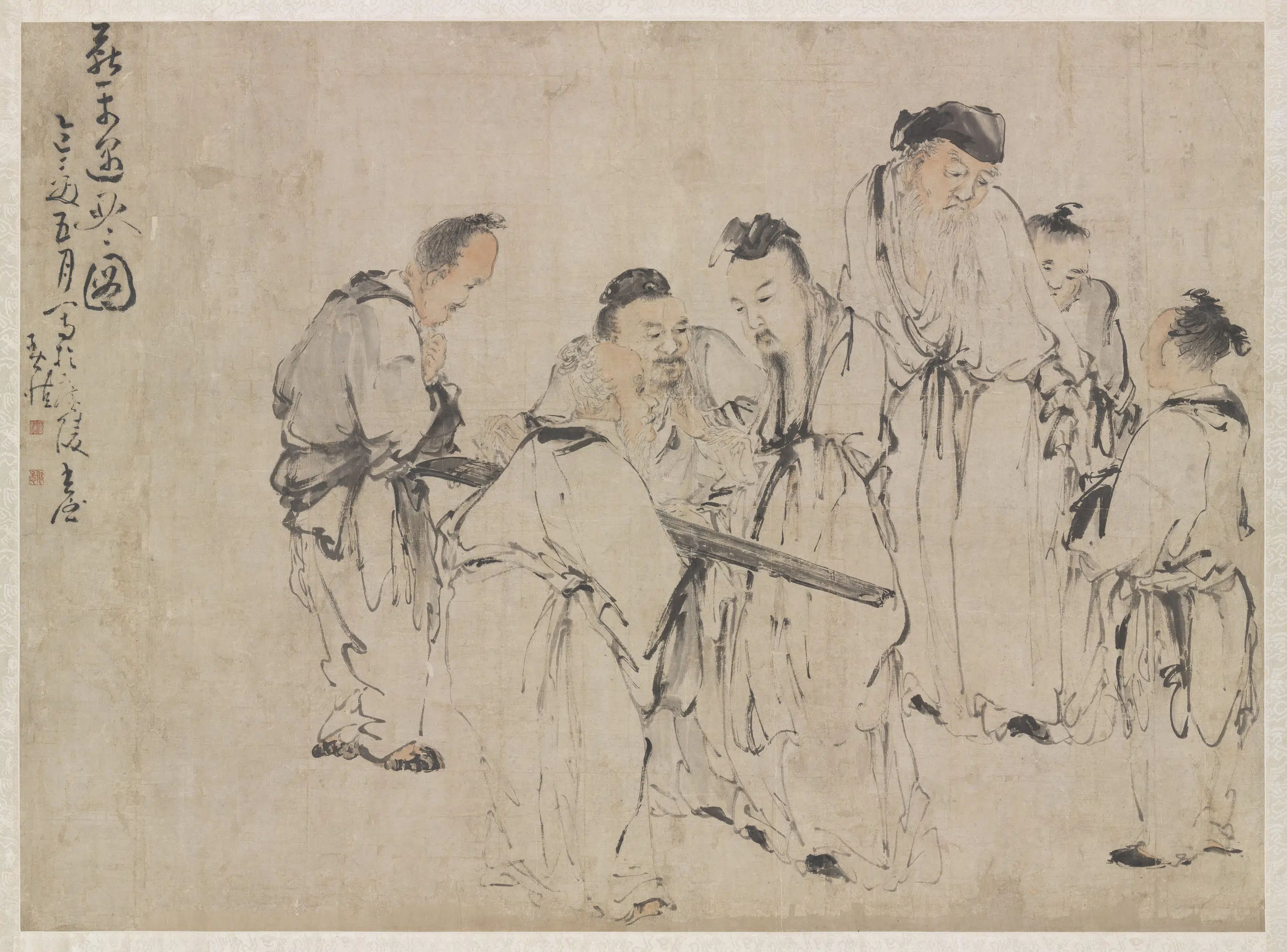 清代【黄慎】《人物横披》 第1张 清代【黄慎】《人物横披》 第1张