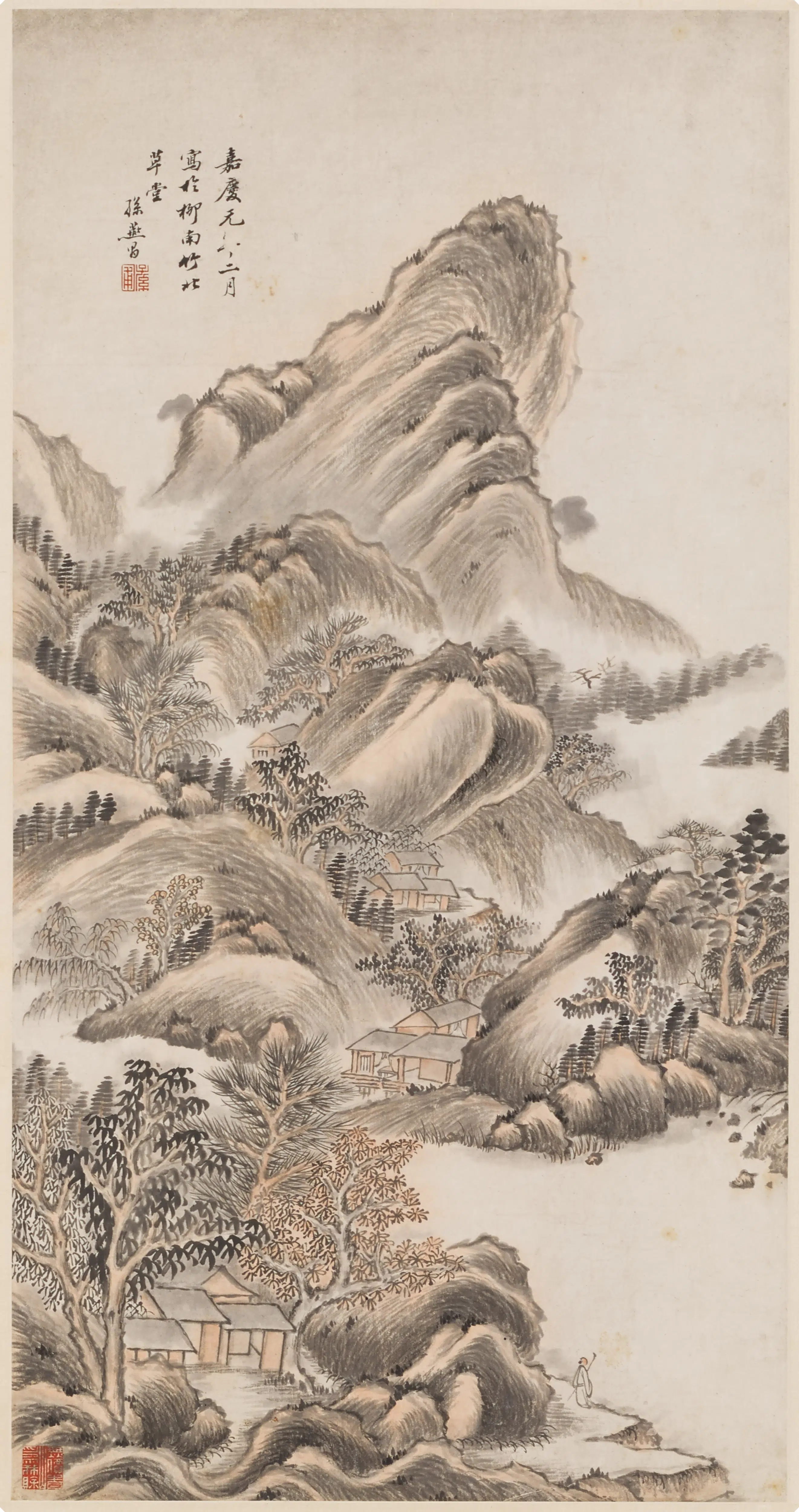 清代【孙燕昌】《山水图轴-2》 第1张 清代【孙燕昌】《山水图轴-2》 第1张