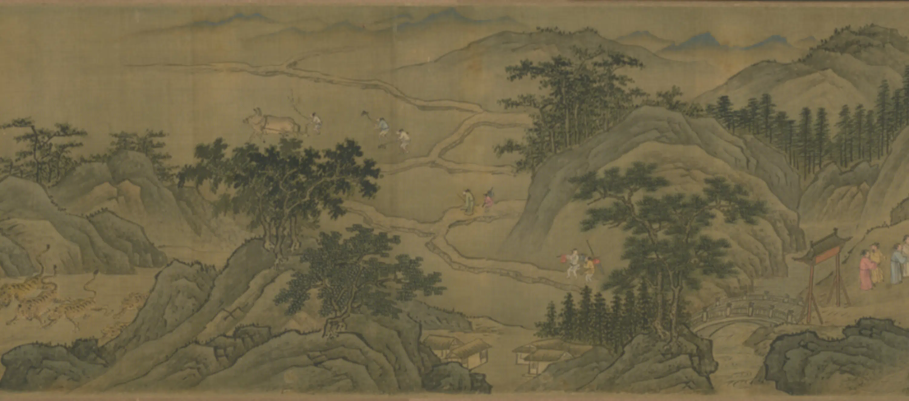 明朝【明人】《驱虎图卷》 第8张