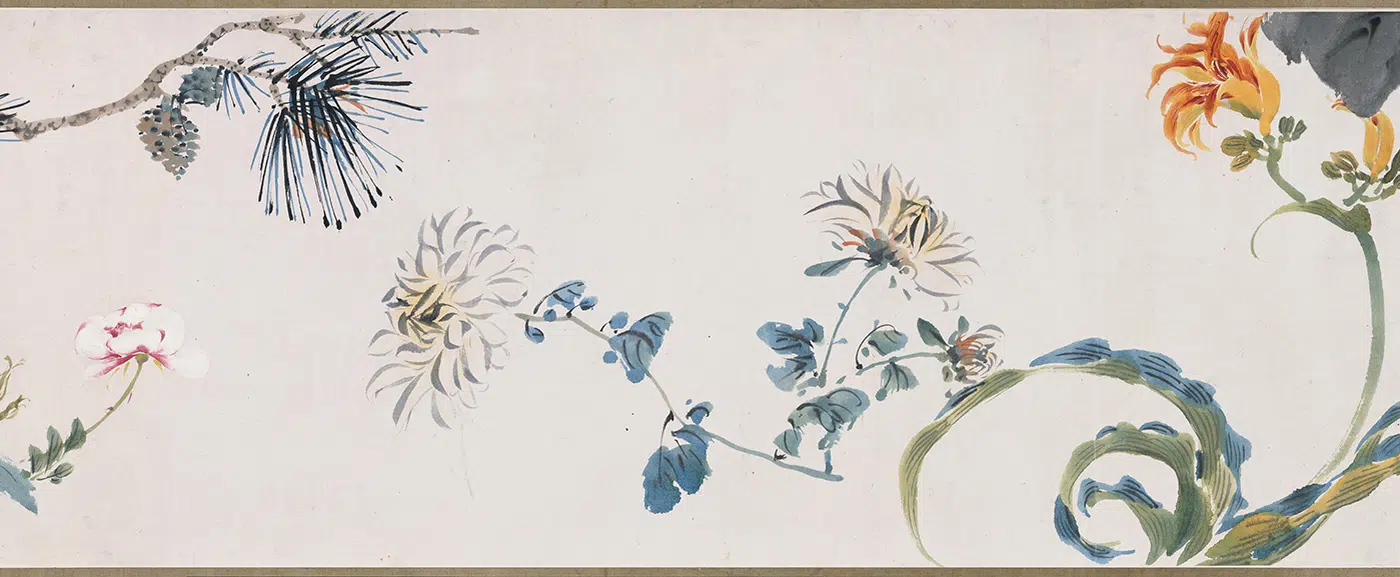 清代【袁江】《花卉图卷》 第2张