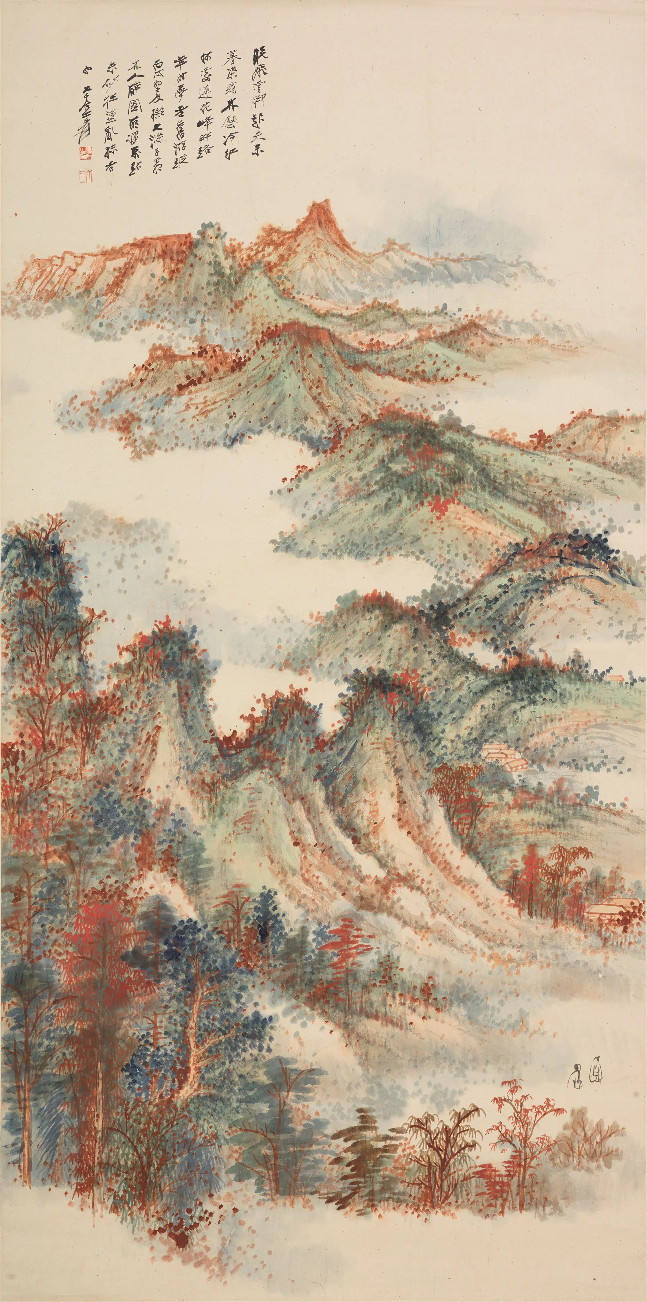 近现代【张大千】《山水图轴-1》