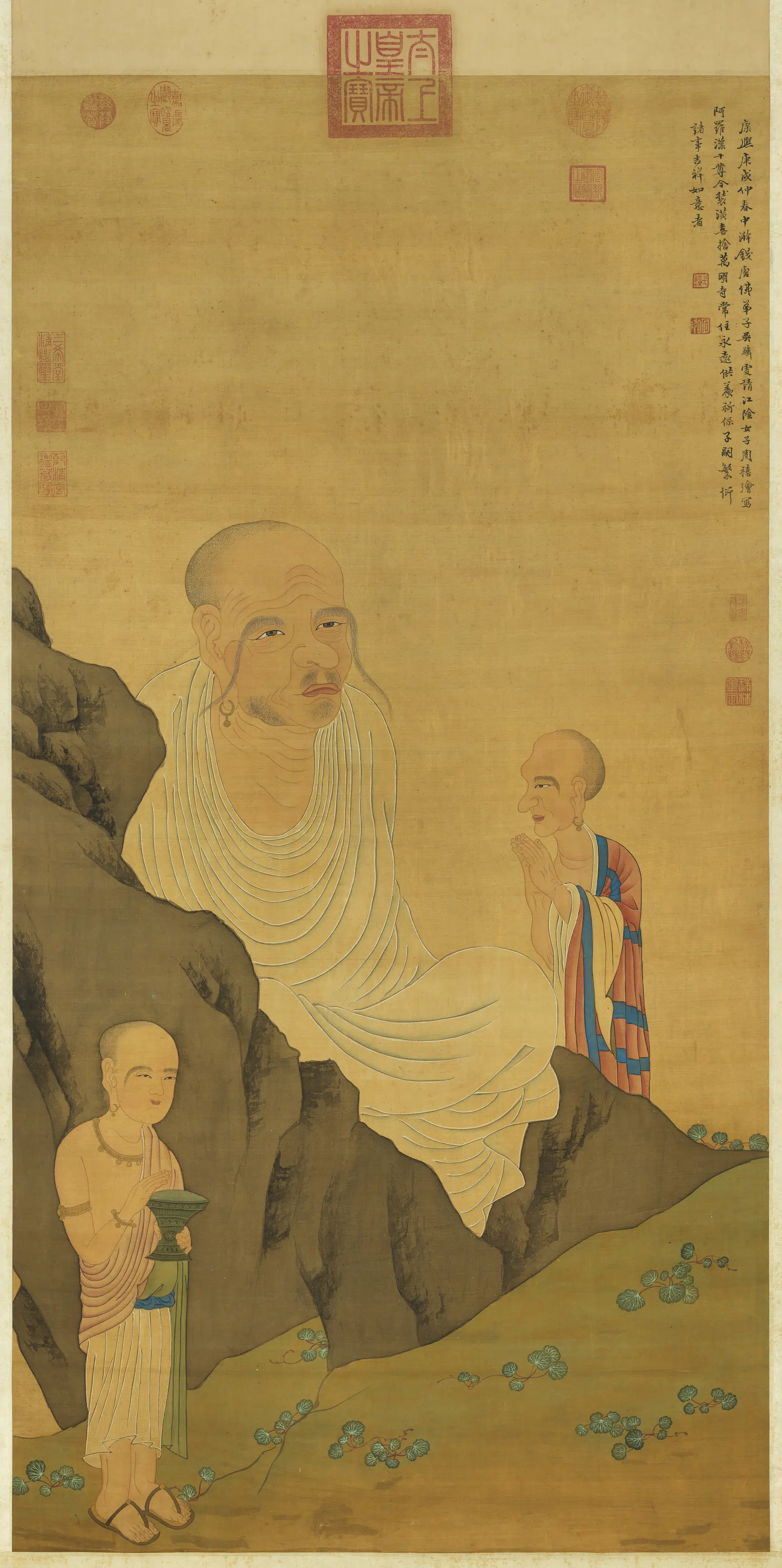 清代【周禧】《画罗汉（丁）图轴》 第1张