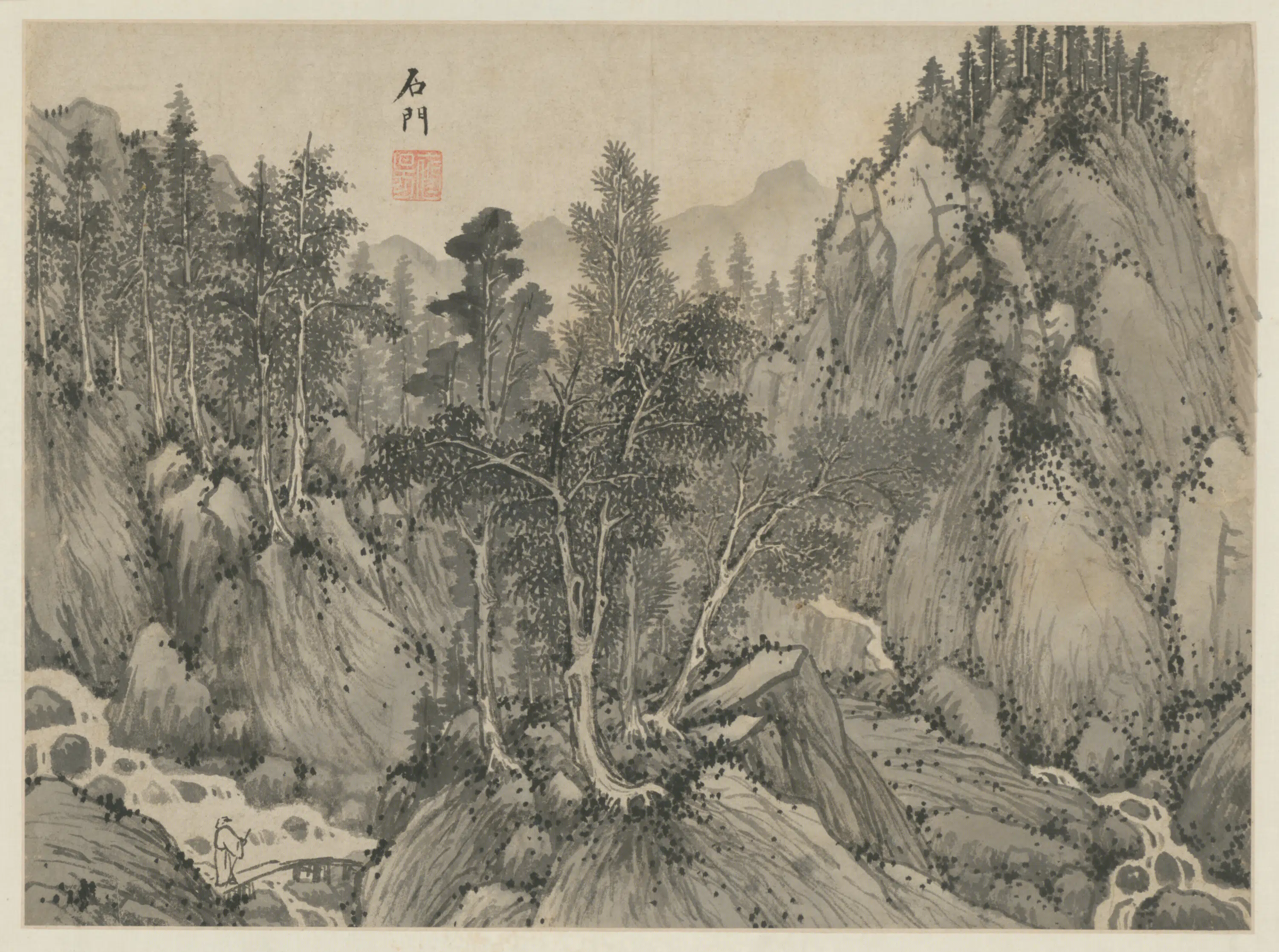 明朝【宋旭】《山水册（6开）》 第3张