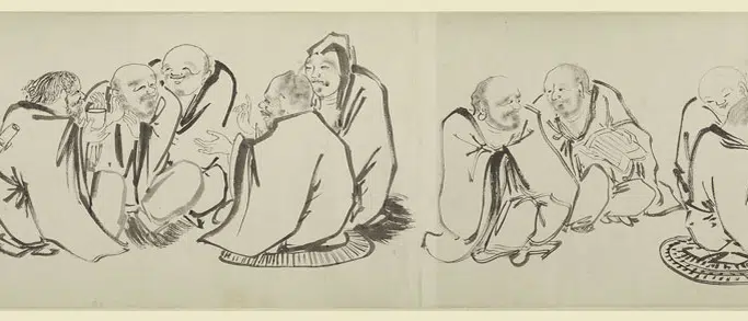 明朝【李麟】《白描罗汉图卷》 第5张 明朝【李麟】《白描罗汉图卷》 第5张