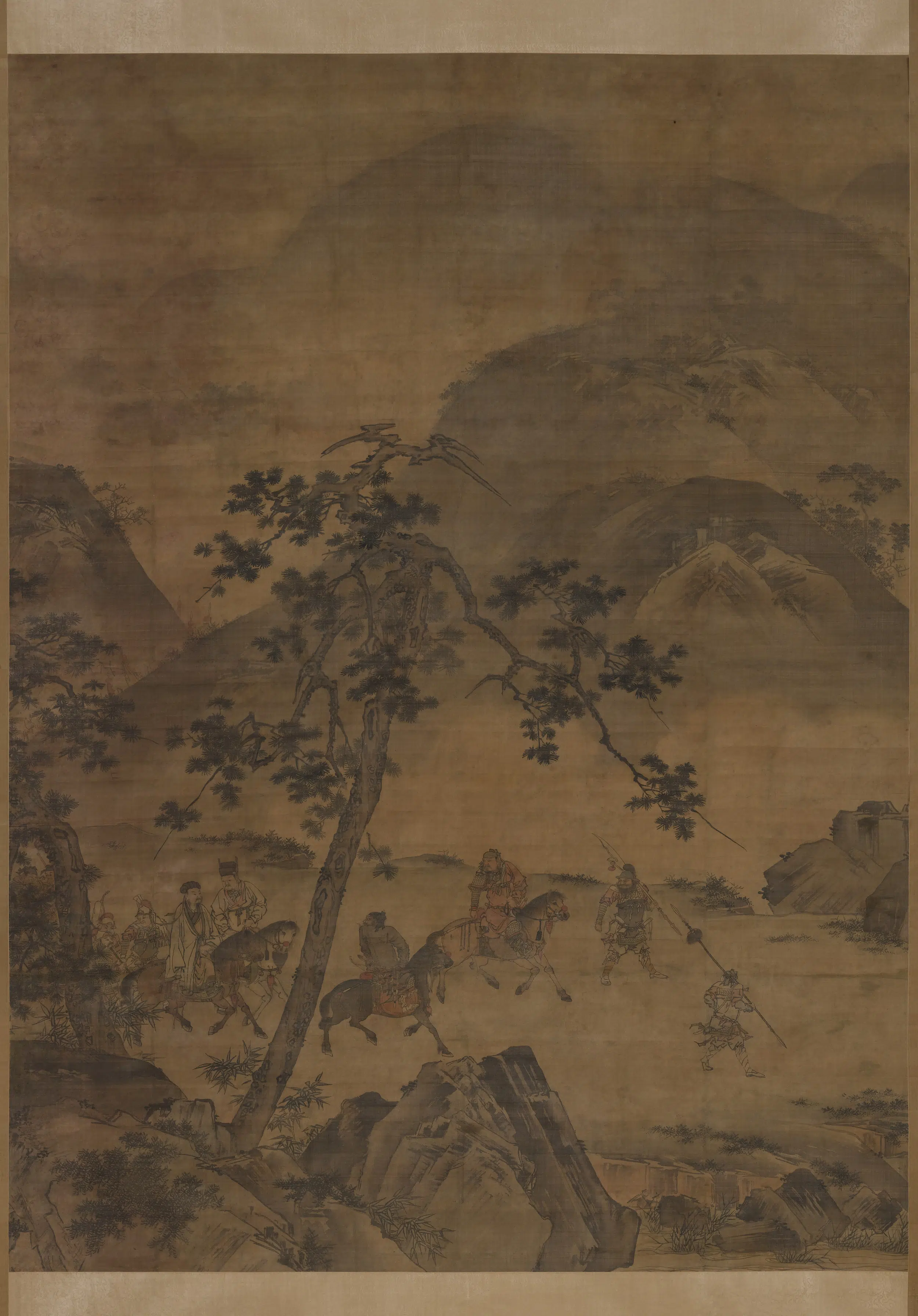 明朝【佚名】《孔明出山图轴》