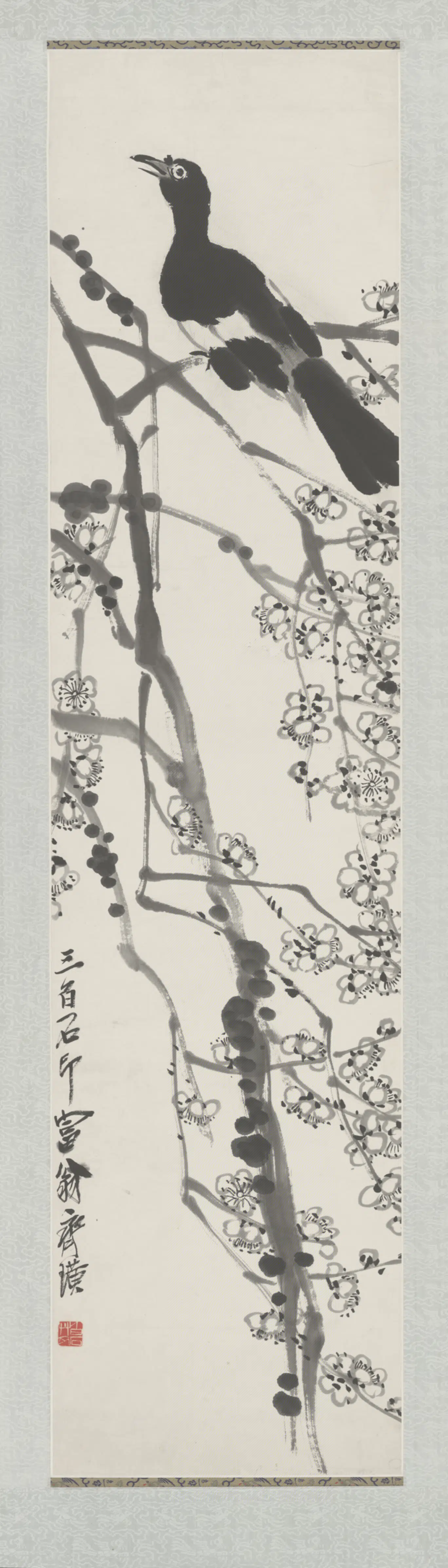 近现代【齐白石】《梅花轴-6》