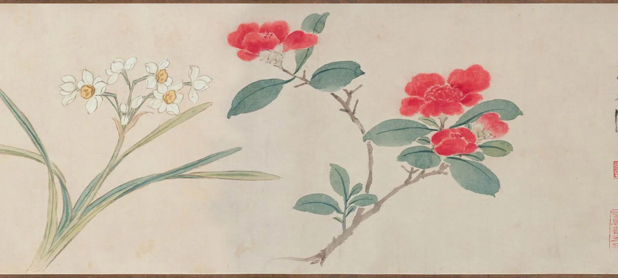 明朝【孙克弘】《花卉图卷》 第2张 明朝【孙克弘】《花卉图卷》 第2张