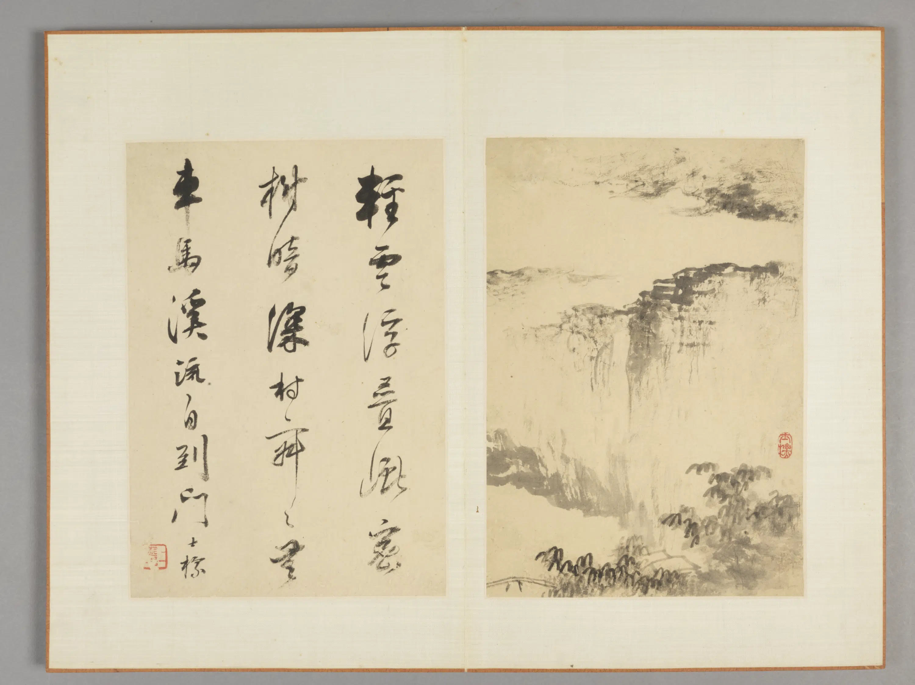 清代【查士标】《书画合璧册（10开）》 第8张