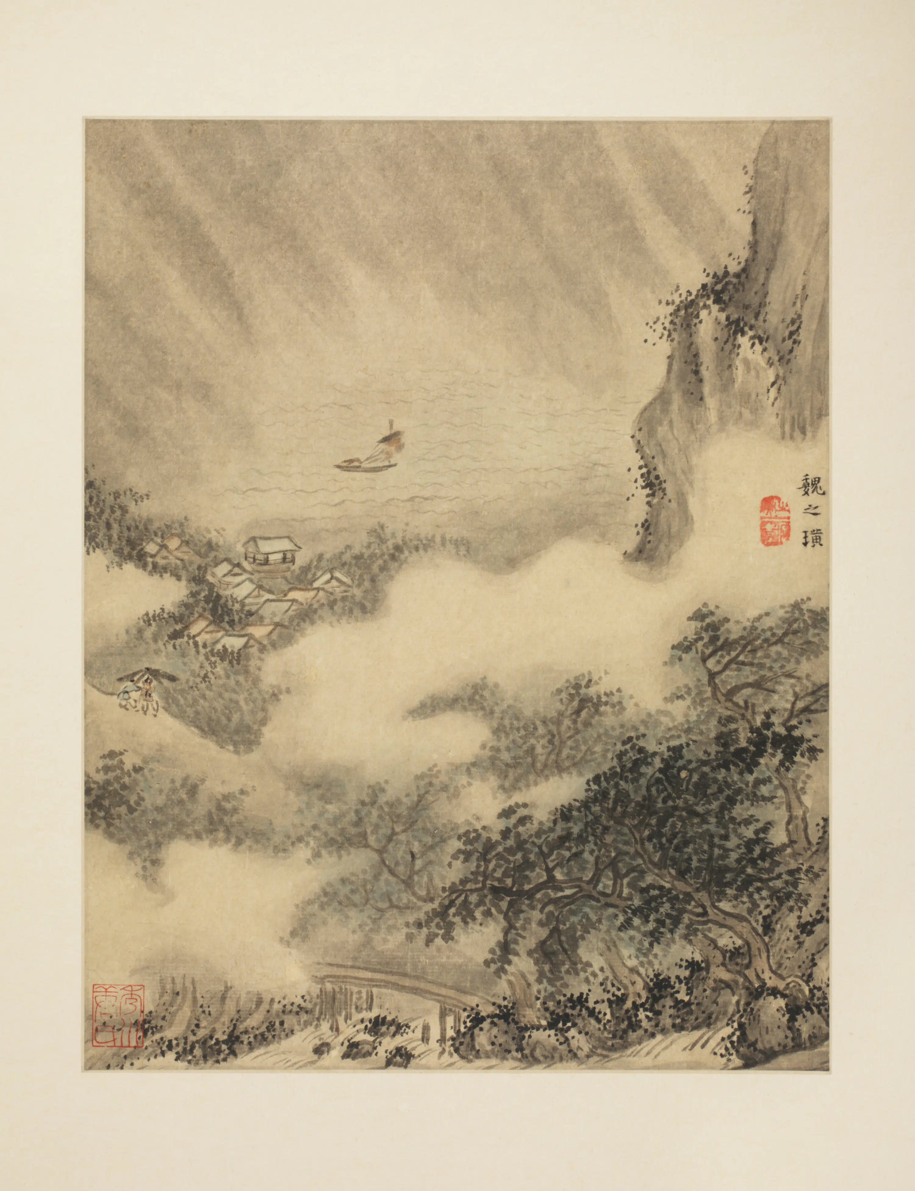 明朝【魏之璜】《诸家山水册-山水册页》