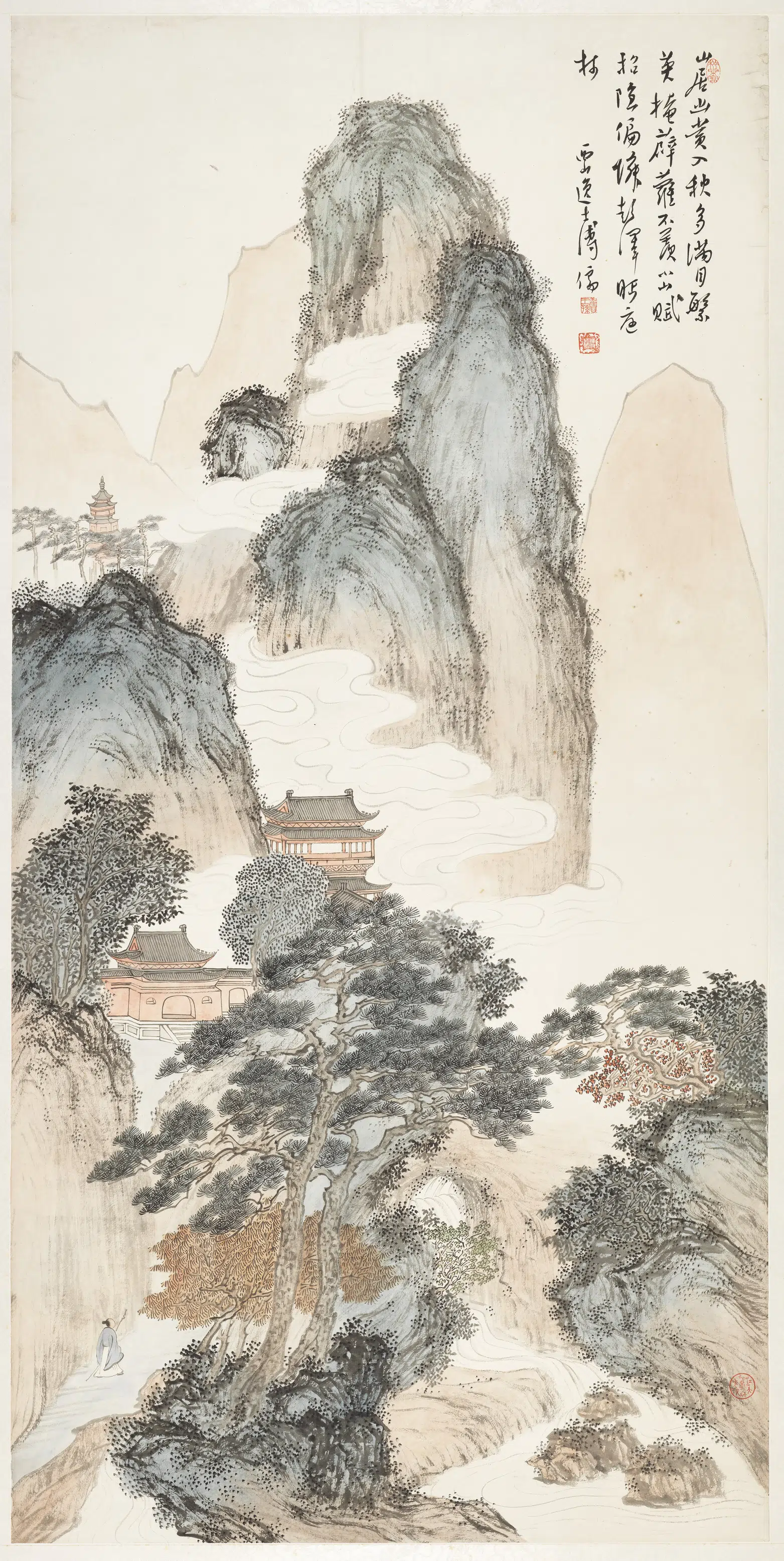 近现代【溥儒（溥心畬）】《山居幽赏单片》