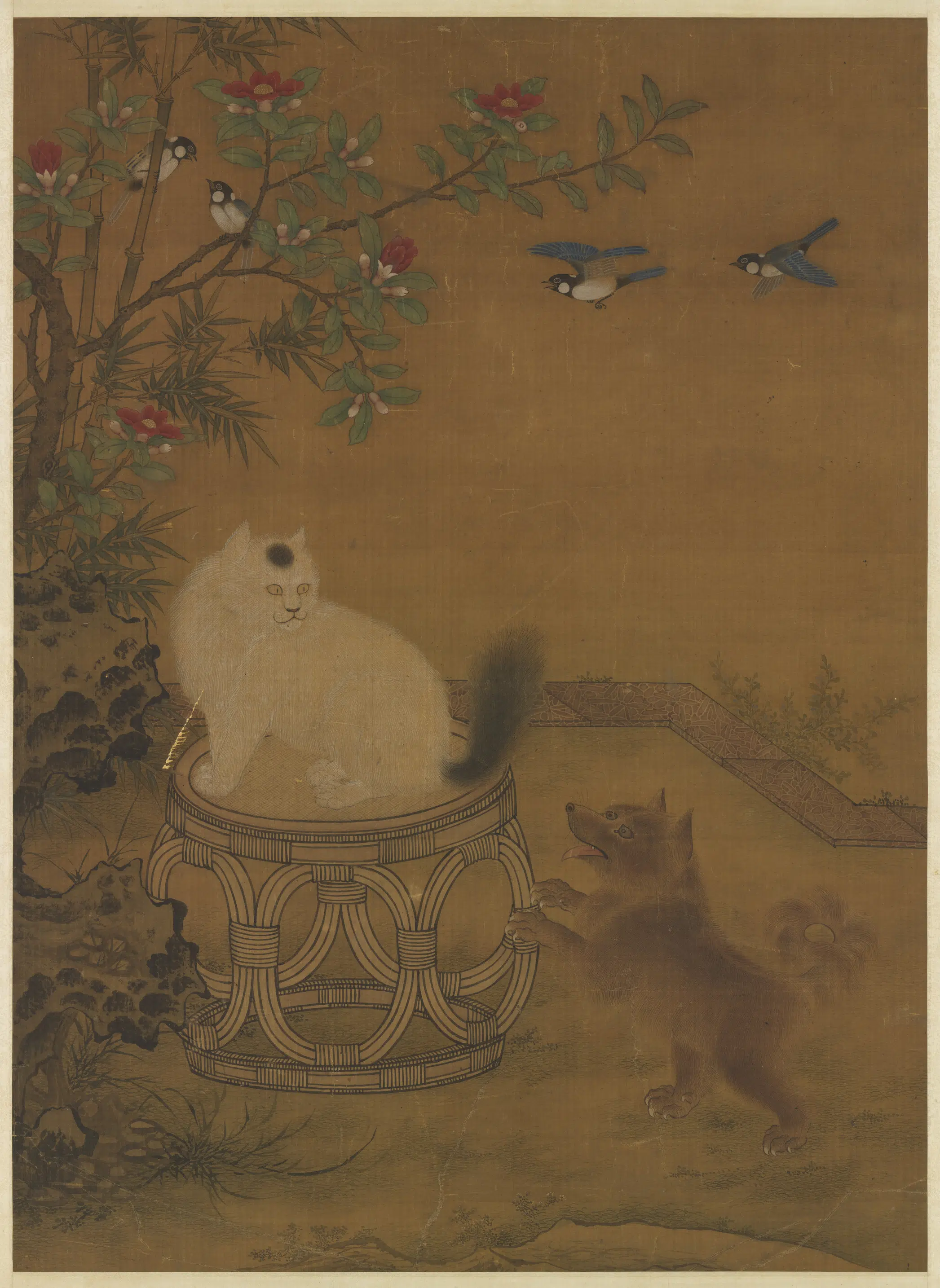 明朝【商喜】《写生图轴》