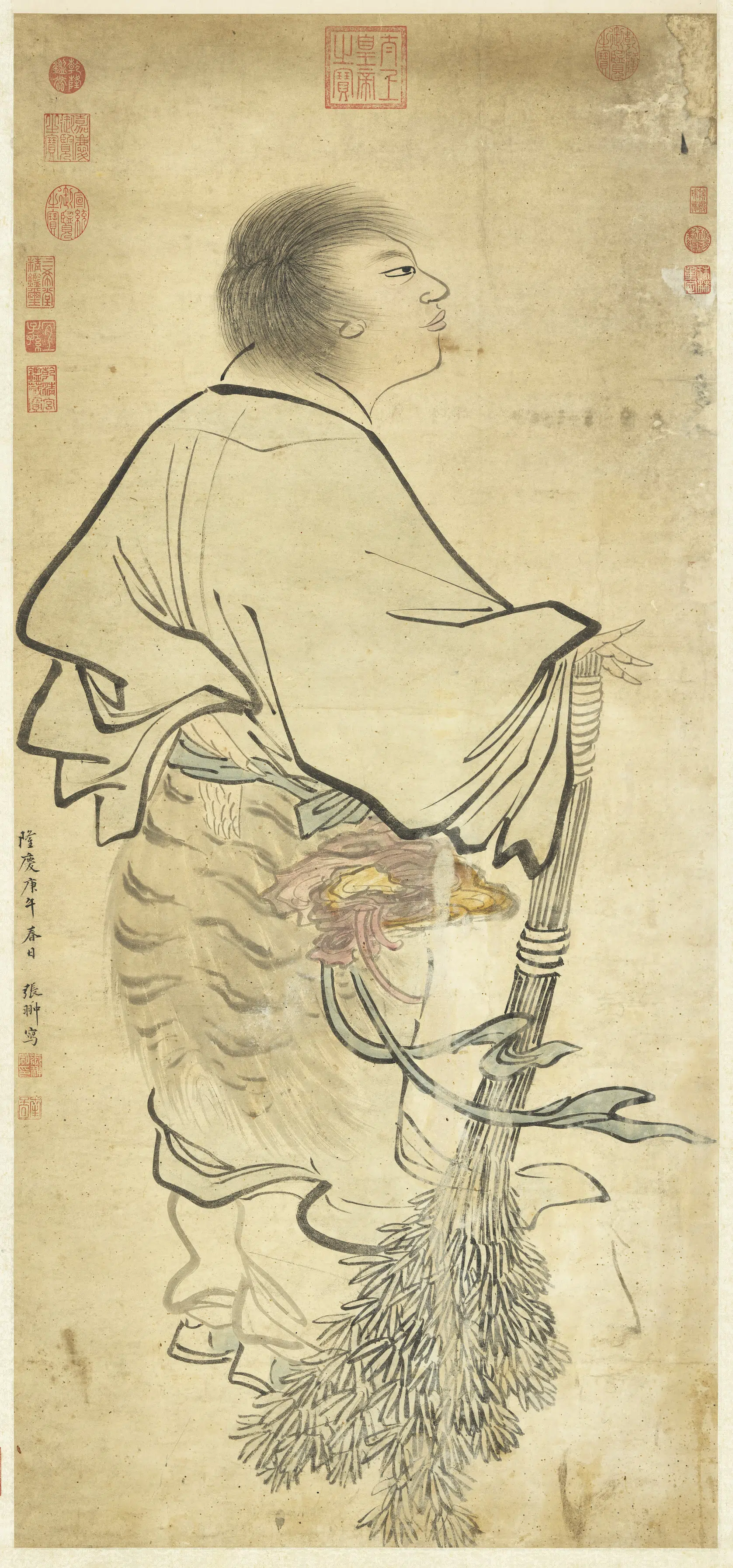 明朝【张翀】《画采芝仙图轴》 第1张