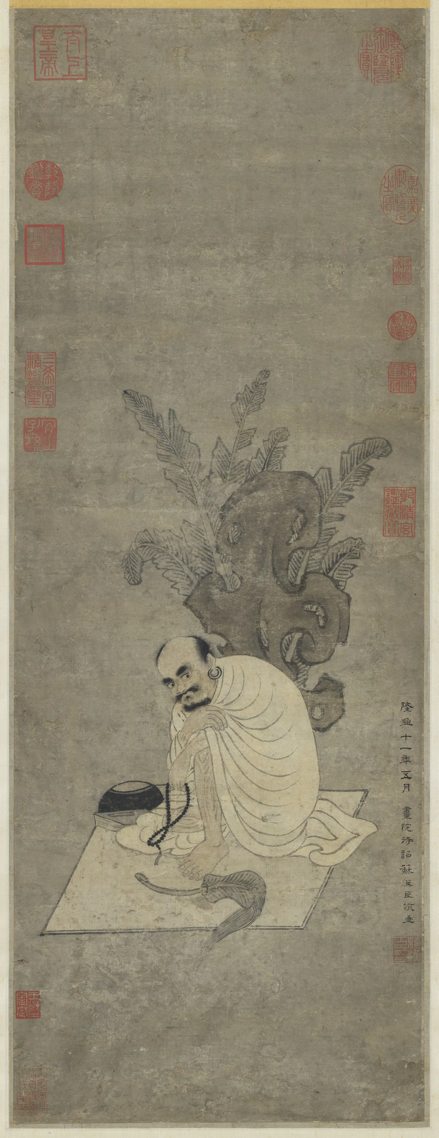 北宋【苏汉臣】《画罗汉图轴》