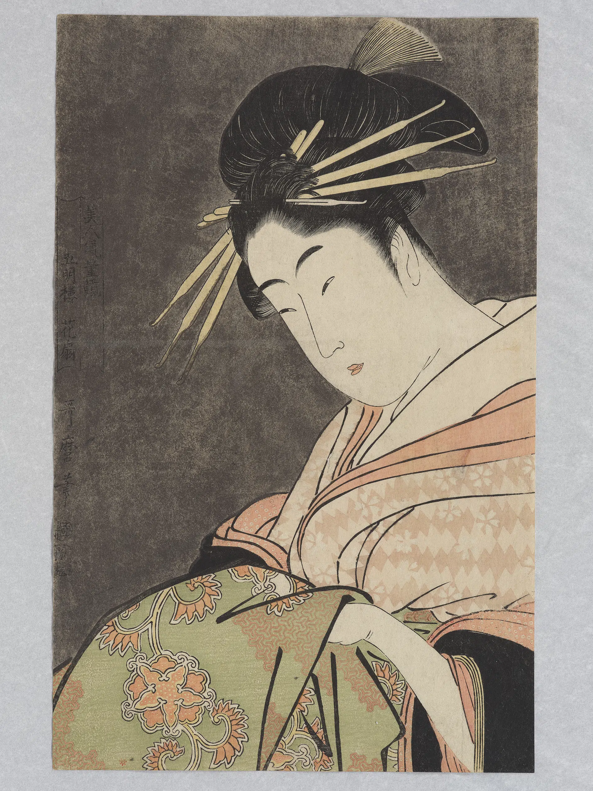 日本江户时代【喜多川歌麿】《美人器量竞五明楼花扇》