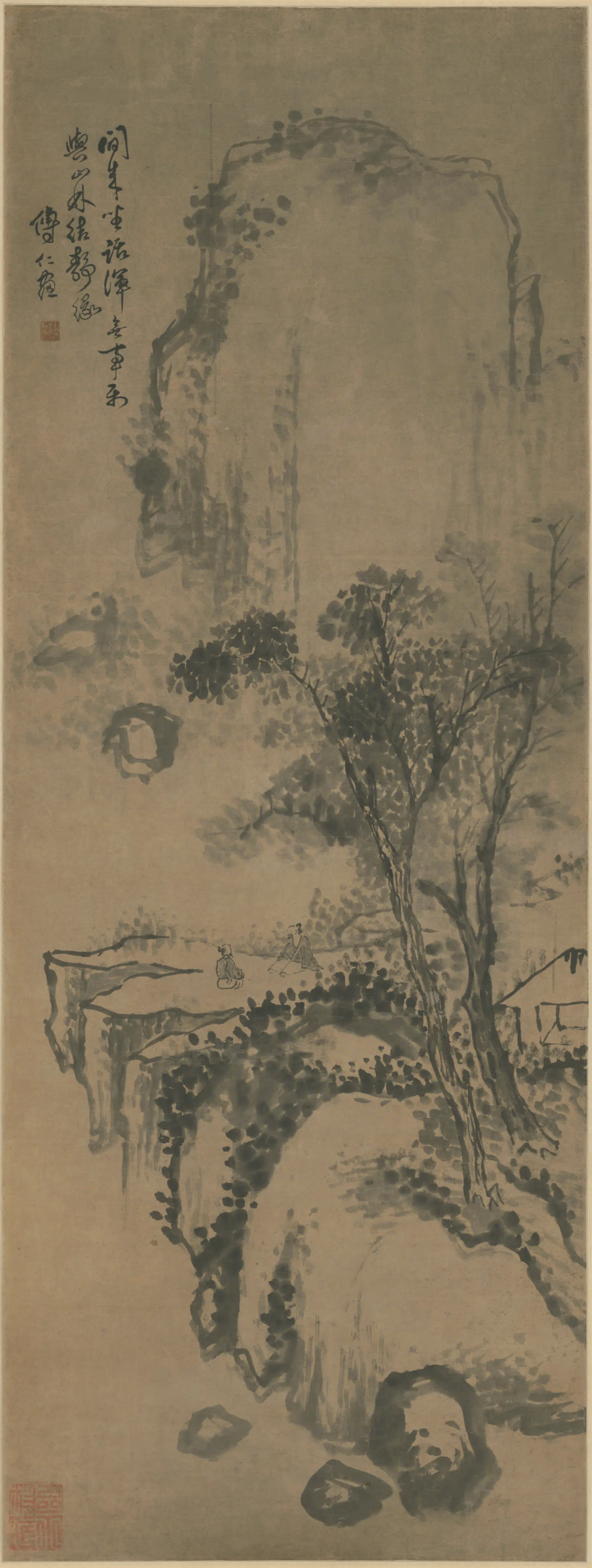 清代【傅仁】《山水轴》 第1张