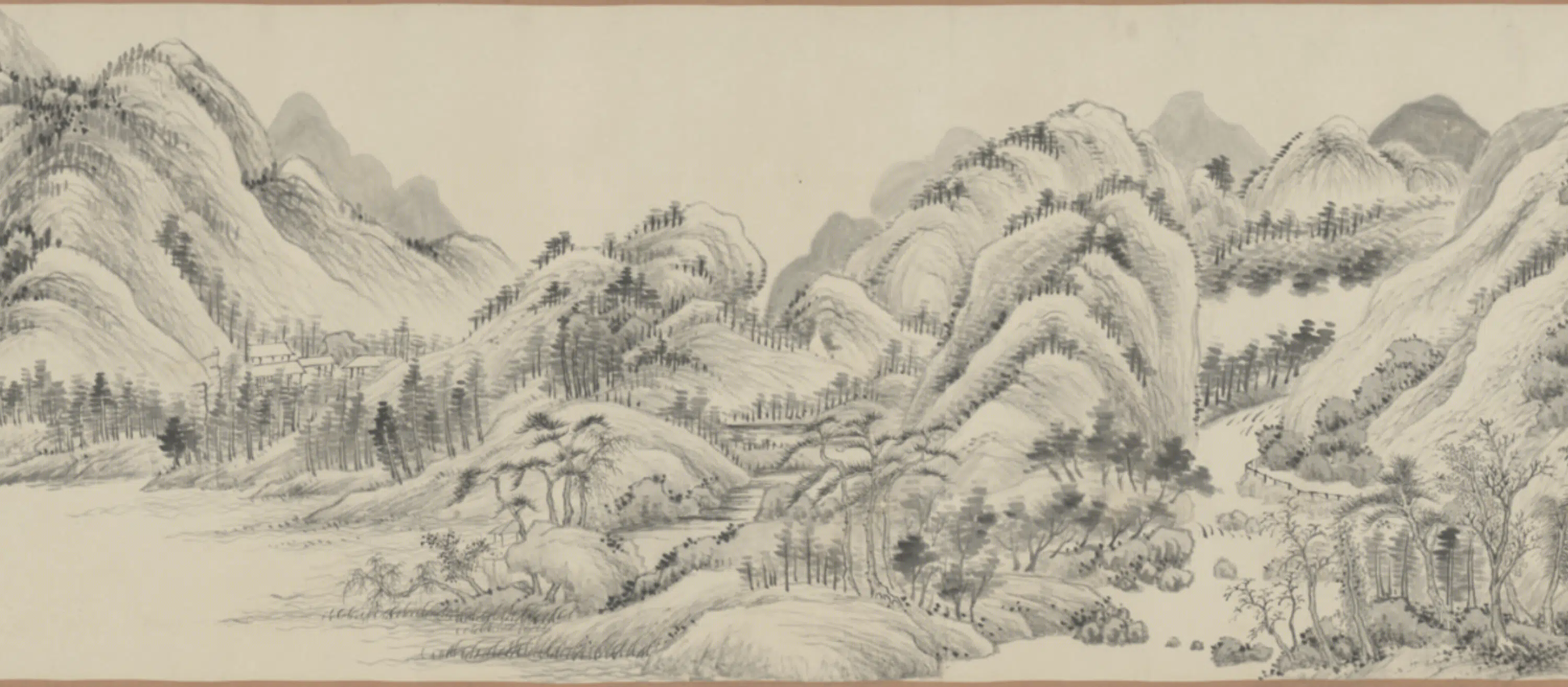 清代【王翚】《高树程仿临富春山居图卷》 第5张 清代【王翚】《高树程仿临富春山居图卷》 第5张