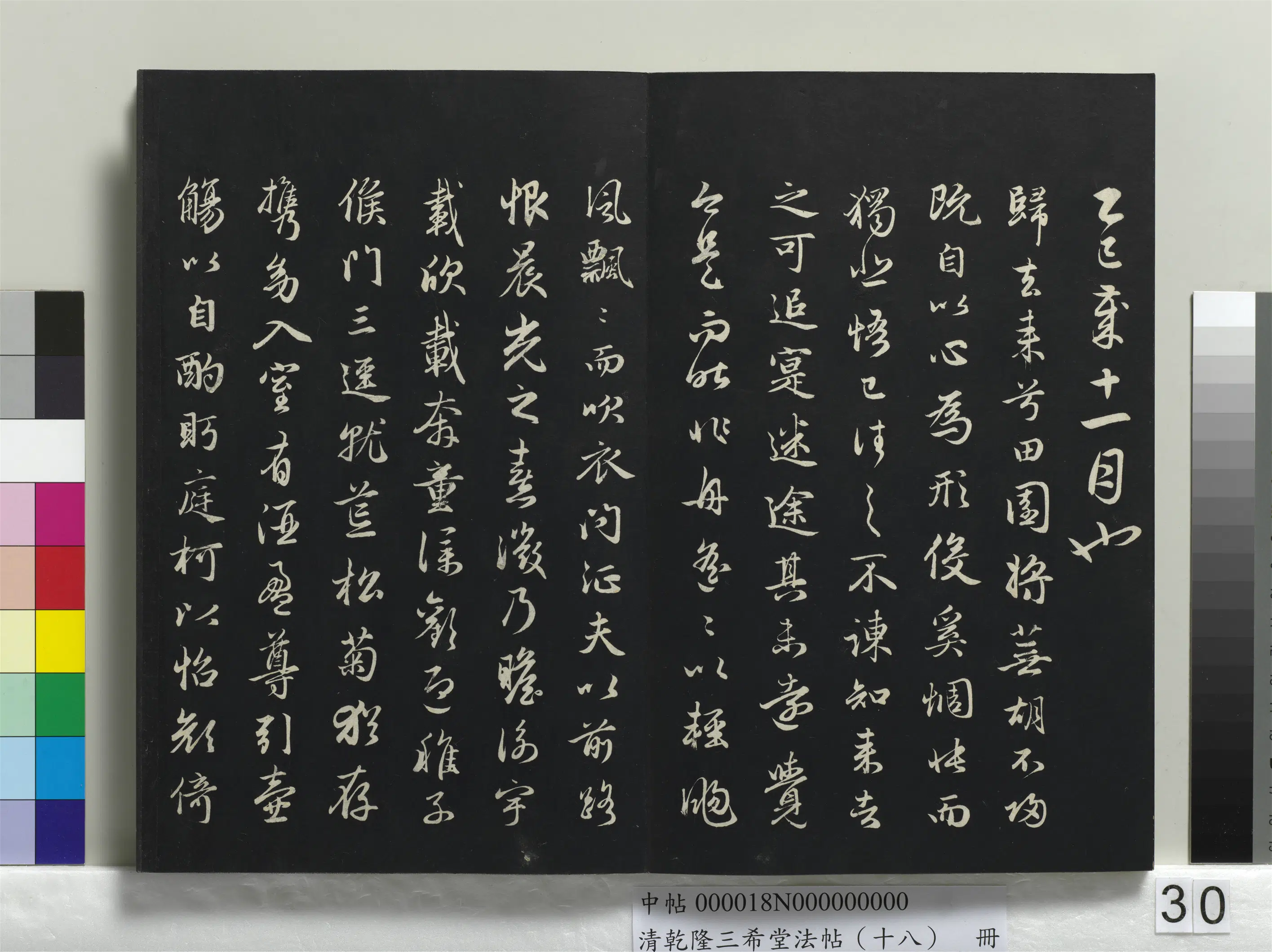 元代【赵孟頫】《乾隆三希堂法帖（十八）册-元赵孟頫书归去来辞并序》 第3张