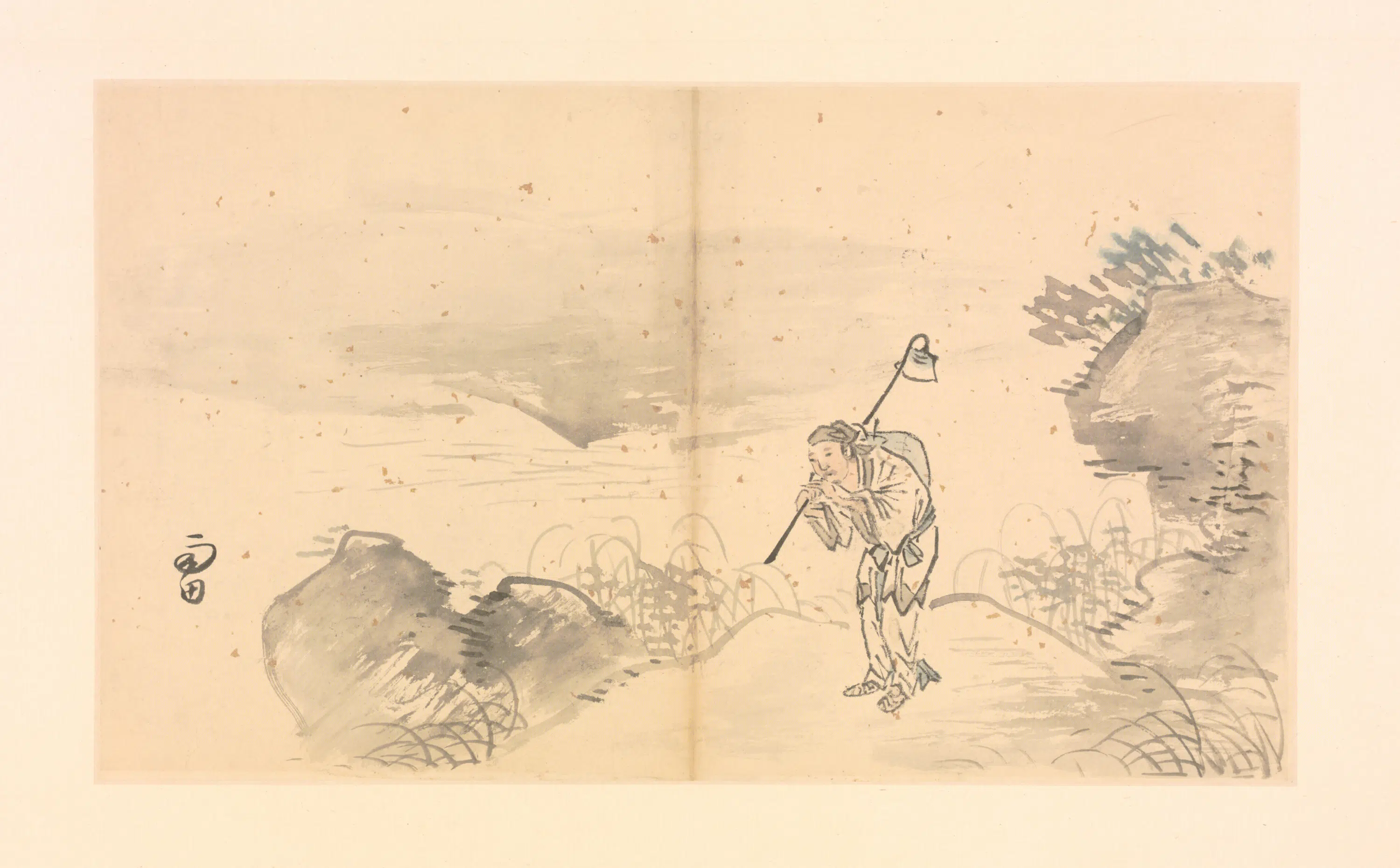 明朝【施雨】《山水花卉册》 第18张