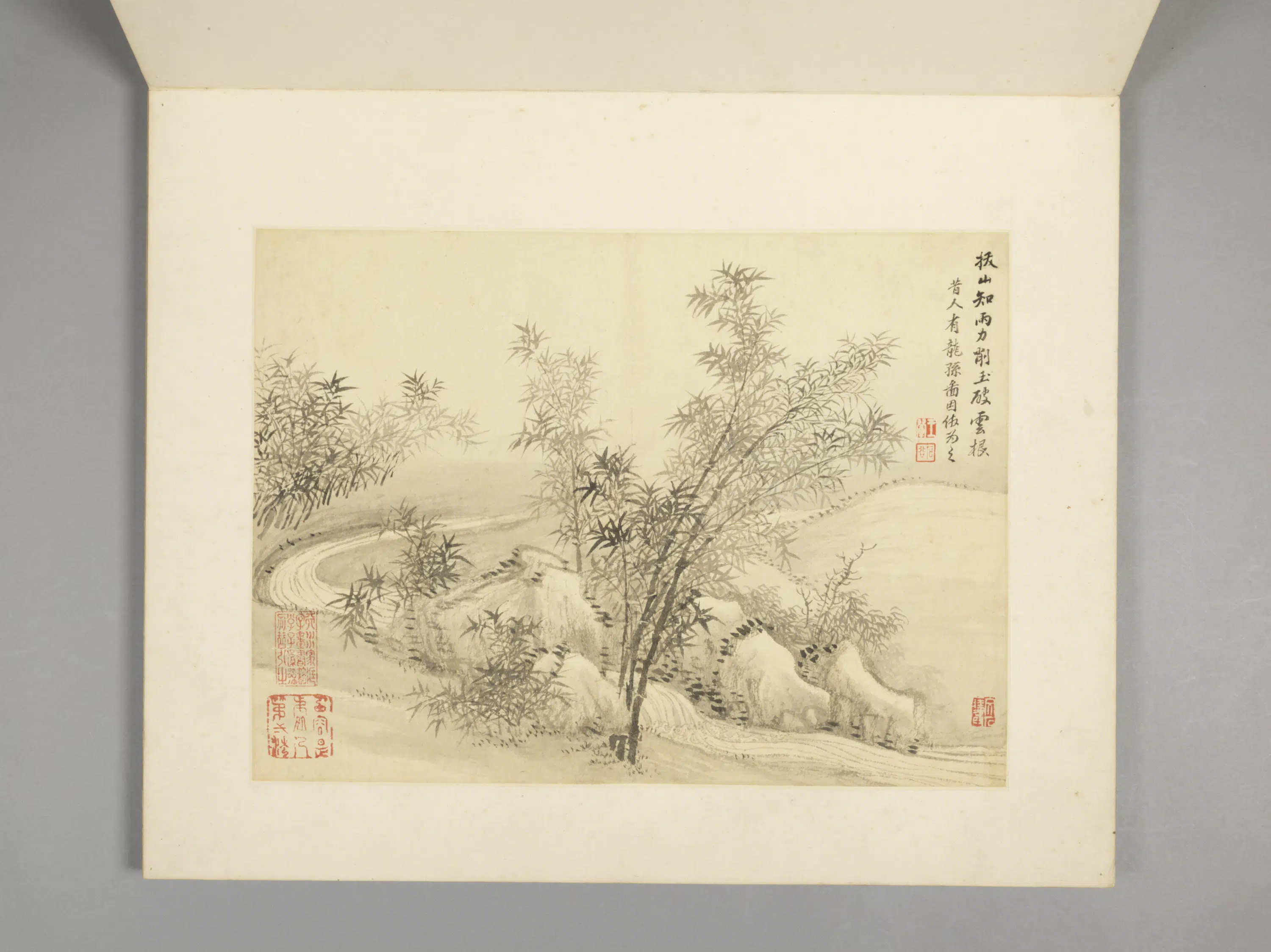 清代【王翚】《山水竹石册(7开)》 第3张 清代【王翚】《山水竹石册(7开)》 第3张