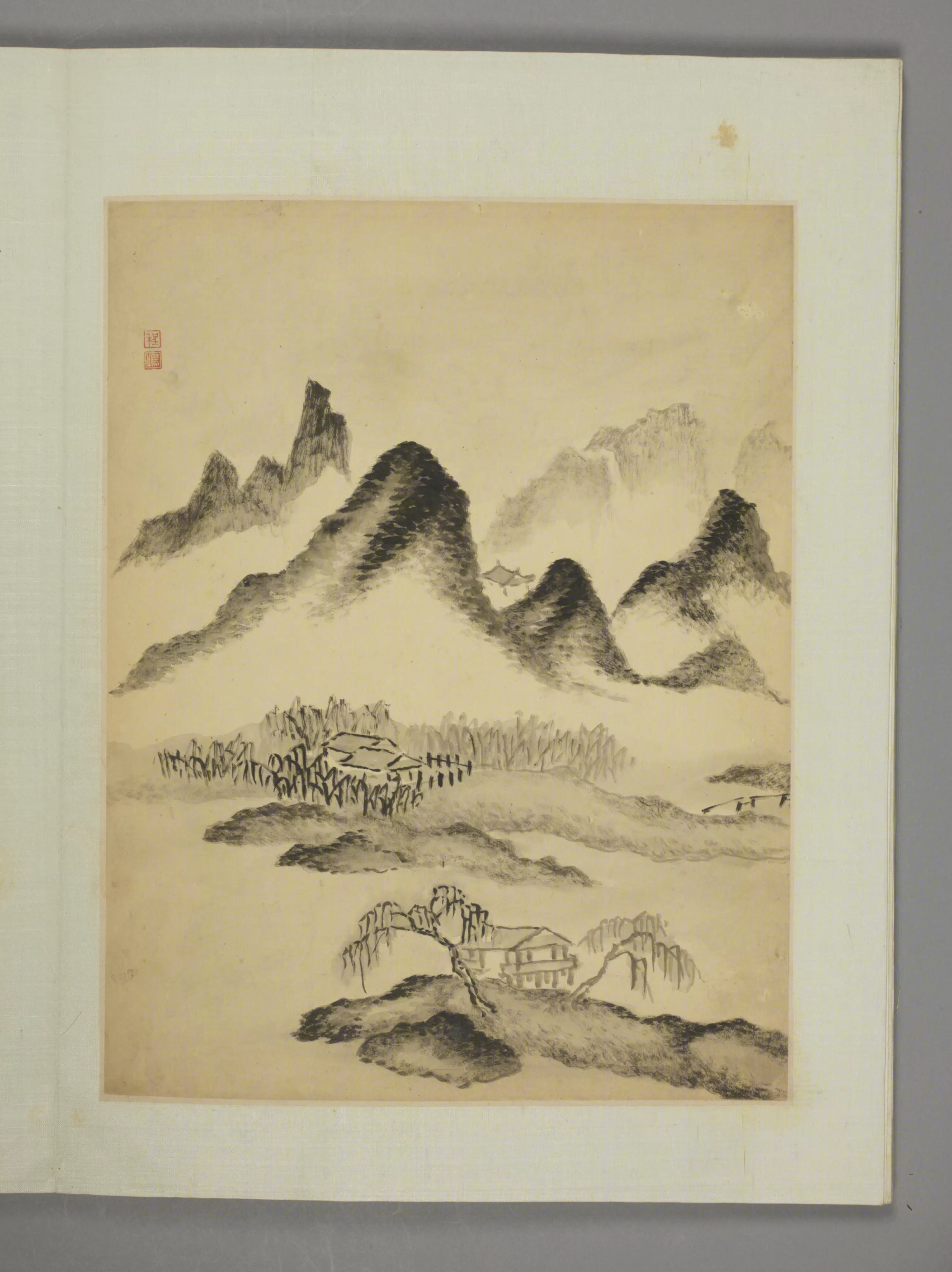 清代【程鸣】《山水册（12开）》 第6张