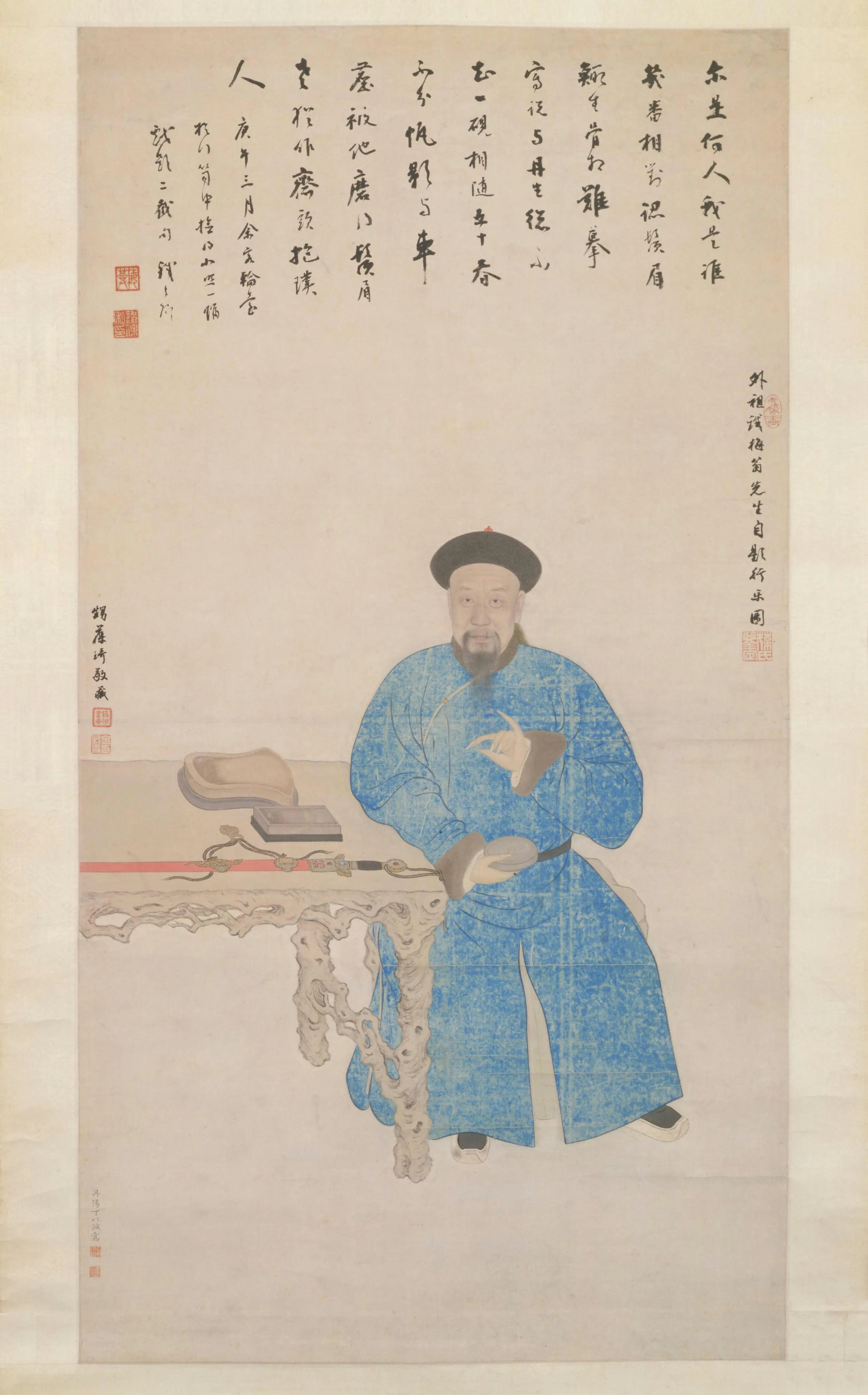 清代【铁保】《丁以诚绘铁保像轴》