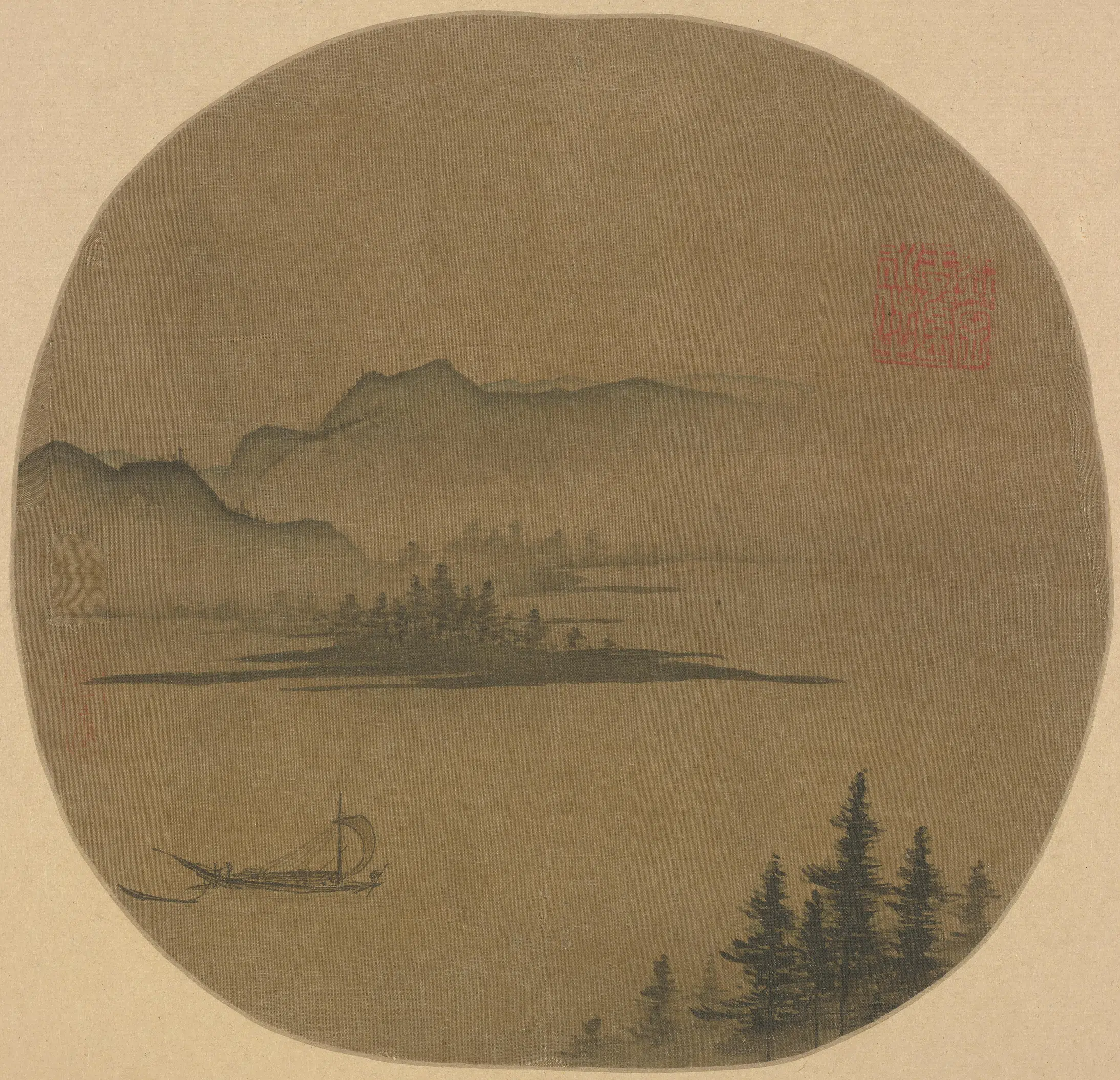 宋代【佚名】《宋人清溪风帆单页》