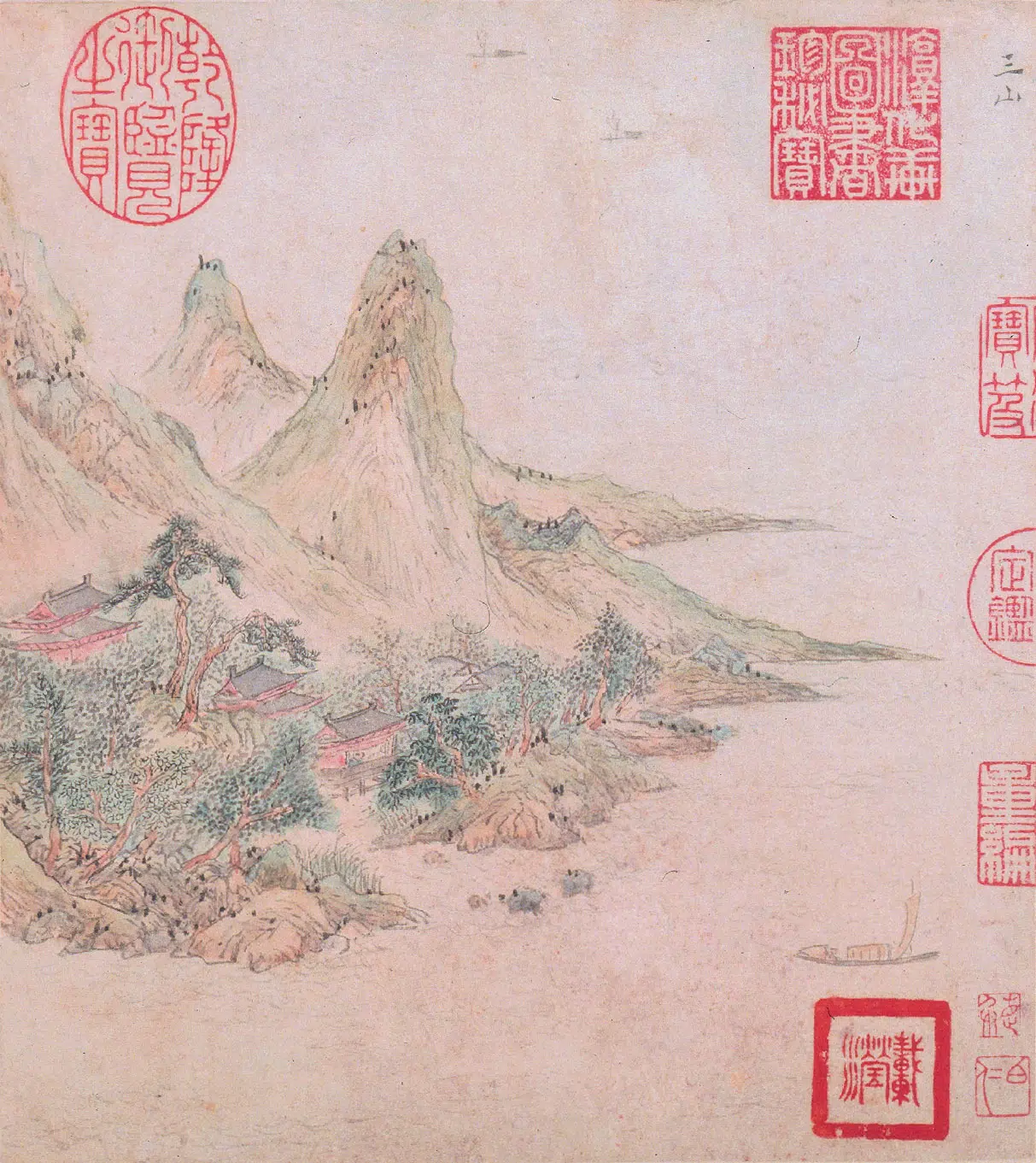 明朝【文伯仁】《金陵山水册》 第9张 明朝【文伯仁】《金陵山水册》 第9张