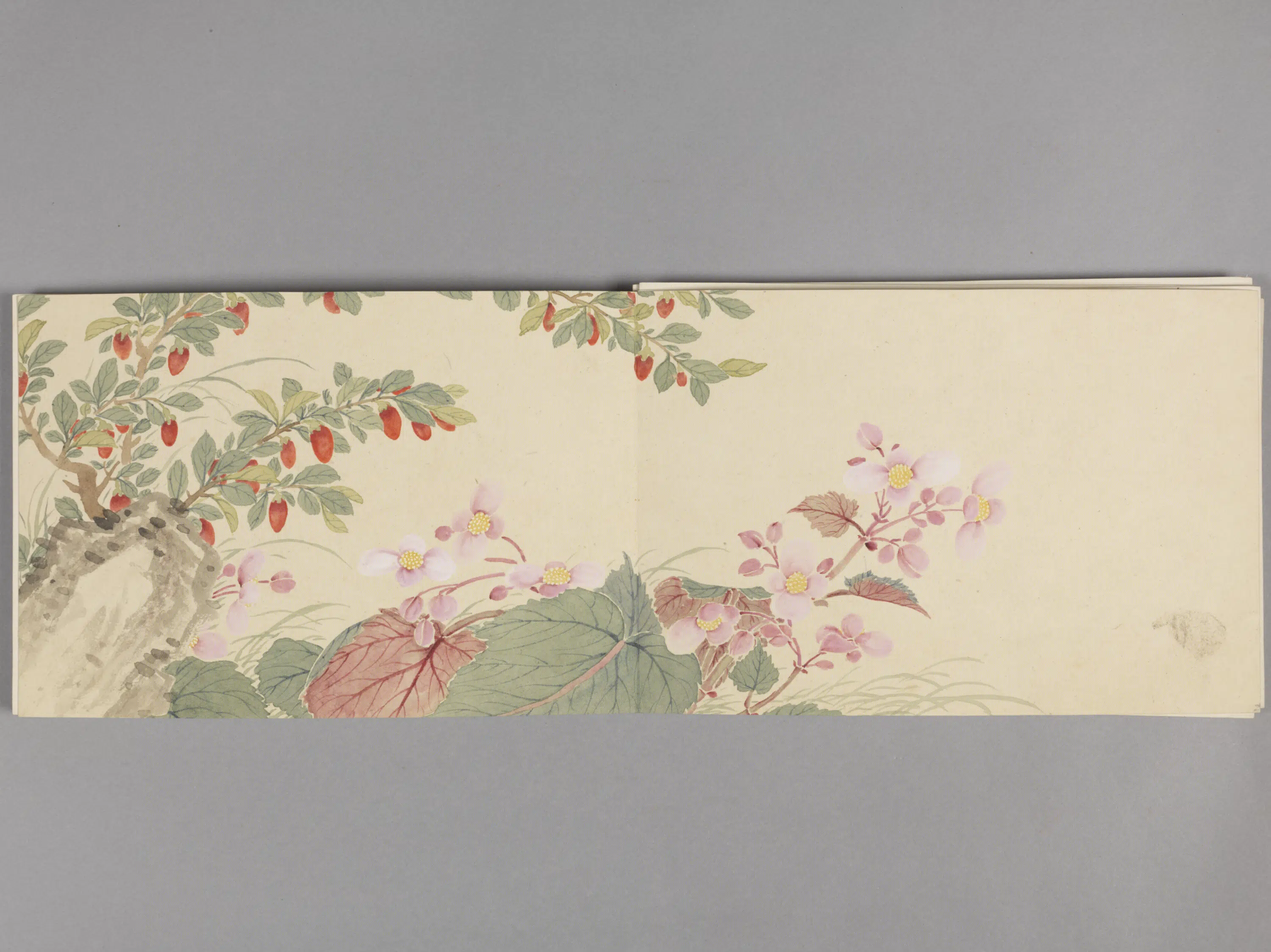 清代【董诰】《花卉册（8开）》 第6张