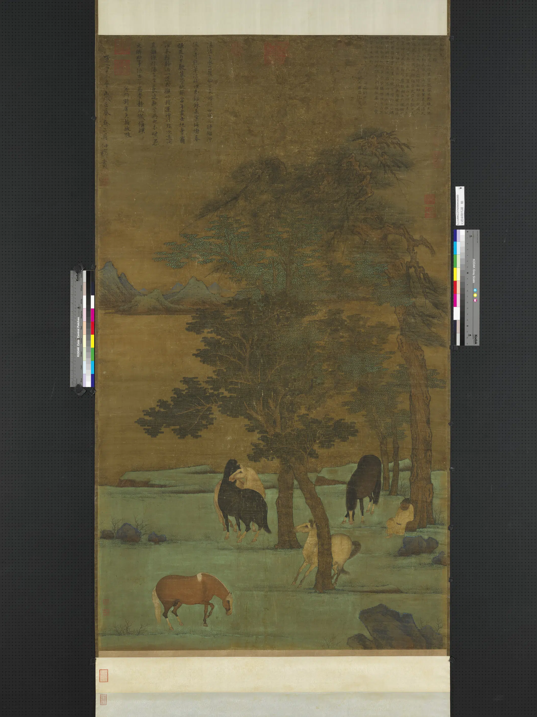 元朝【赵雍】《骏马图轴》