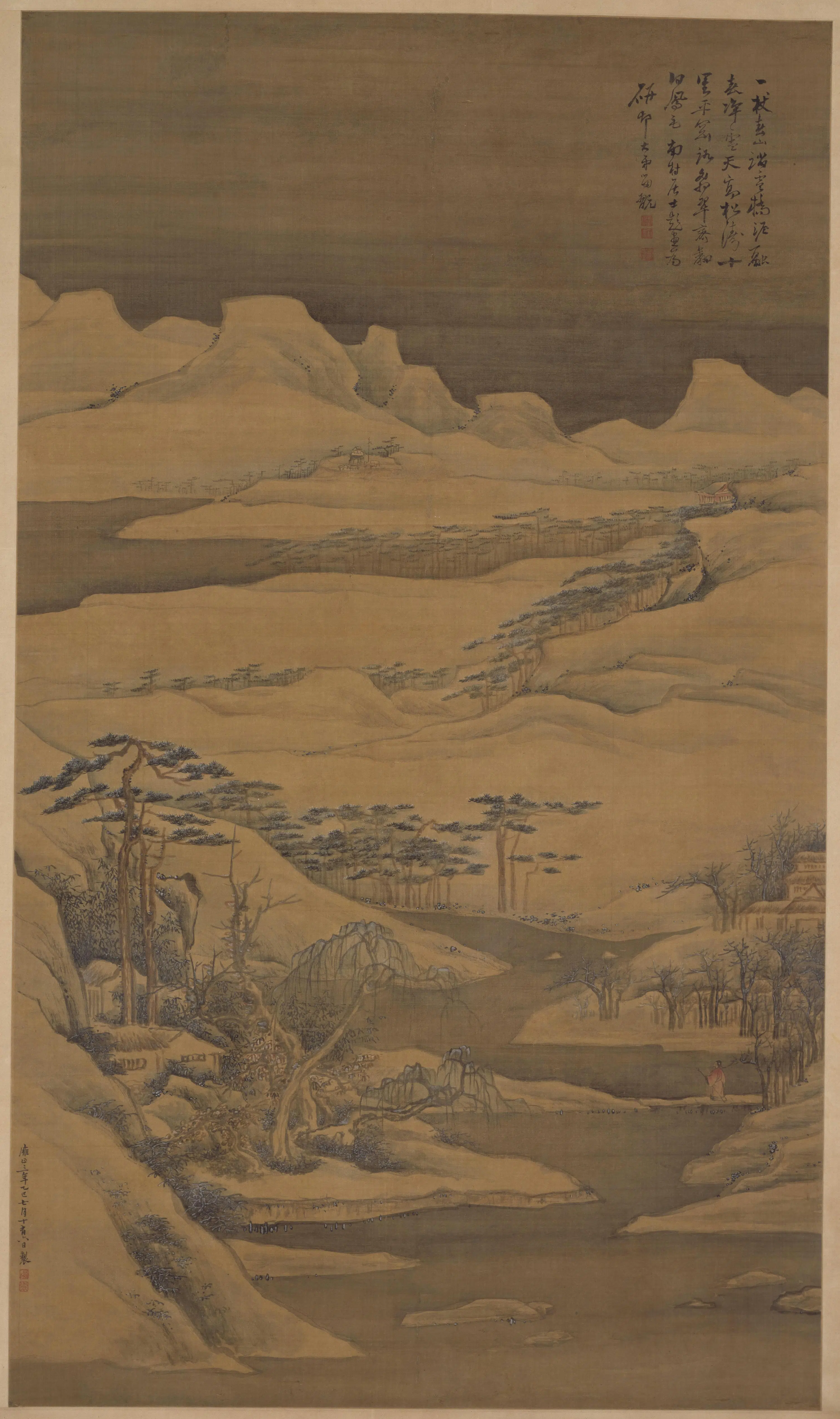 清代【高凤翰】《雪景山水图轴》