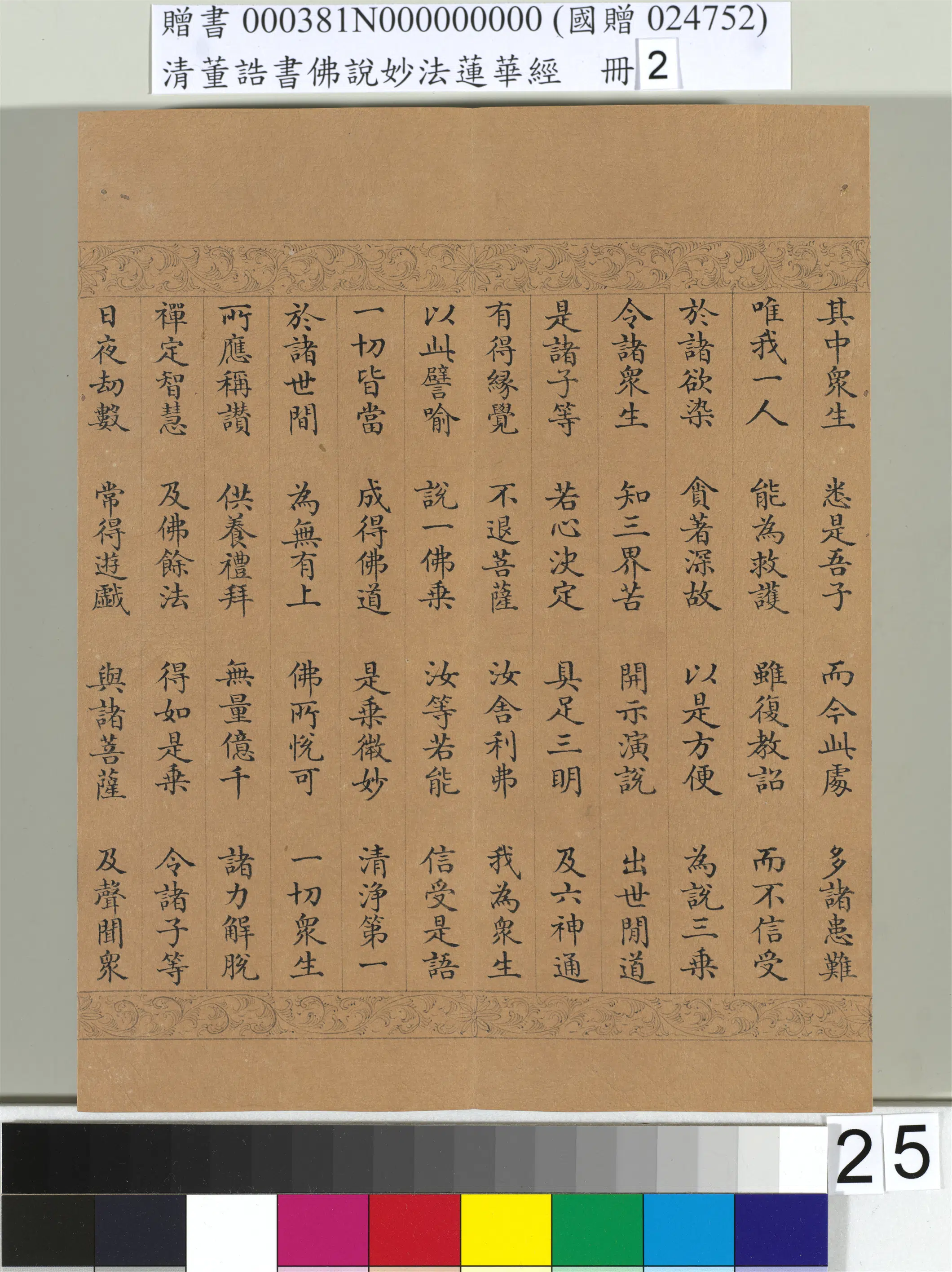 清代【董诰】《佛说妙法莲华经(二)册-48开》 第18张 清代【董诰】《佛说妙法莲华经(二)册-48开》 第18张