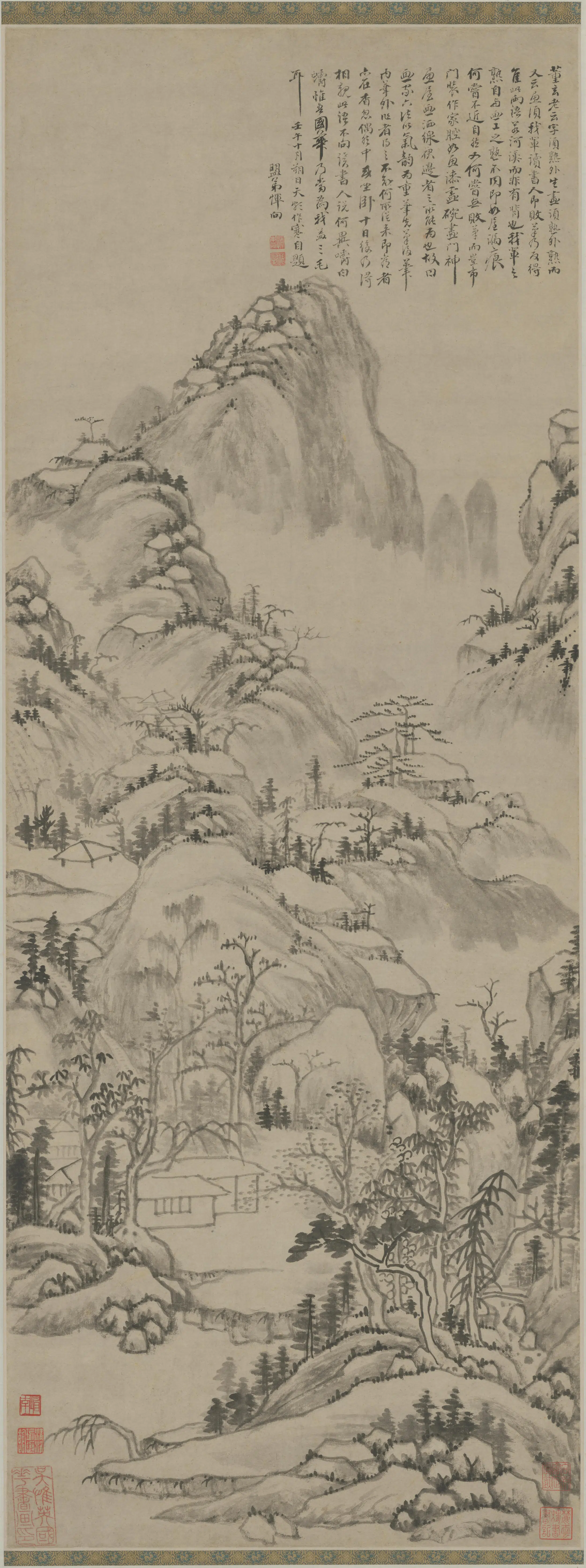 清代【恽本初】《山水图轴》
