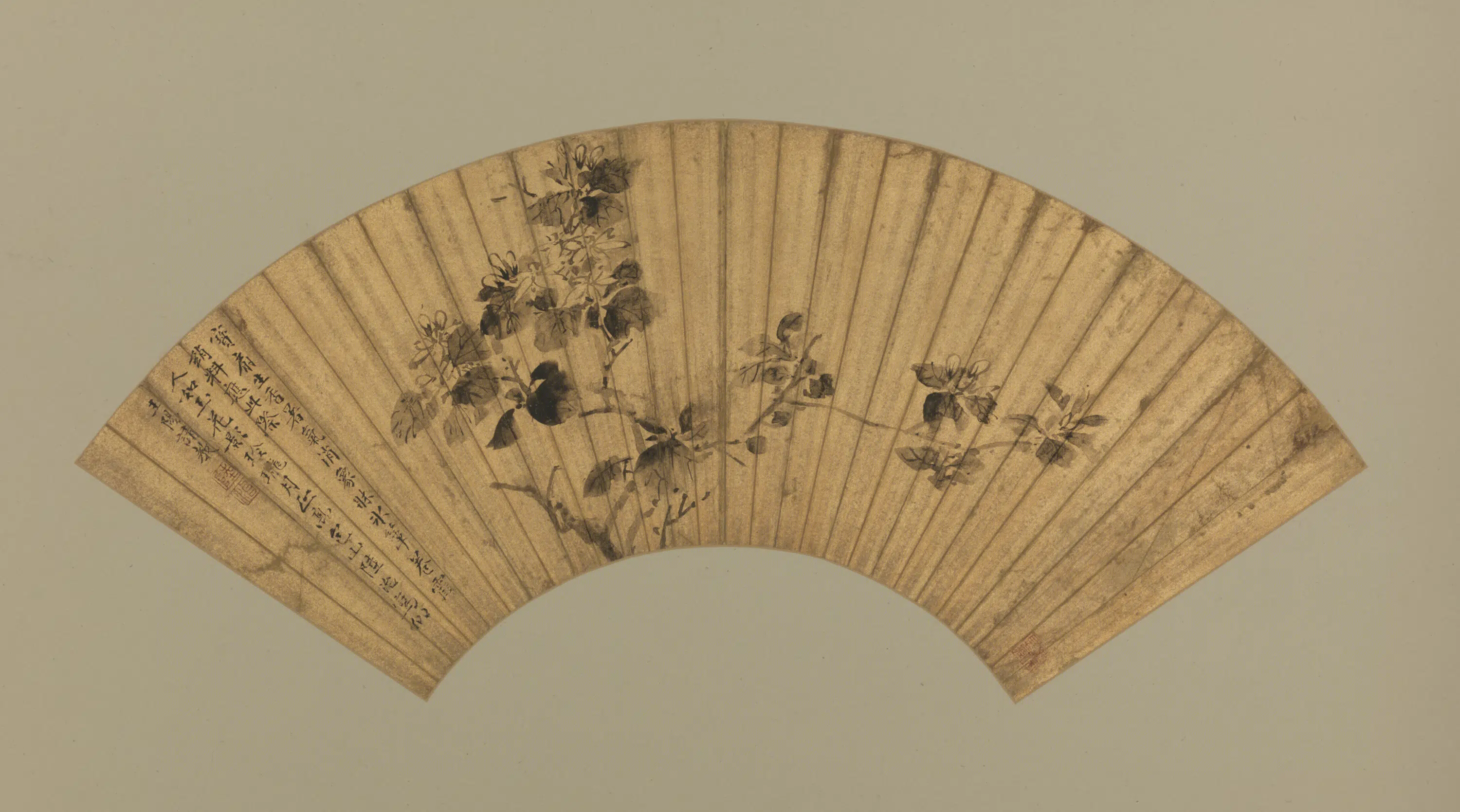 明朝【陆治】《墨花扇》