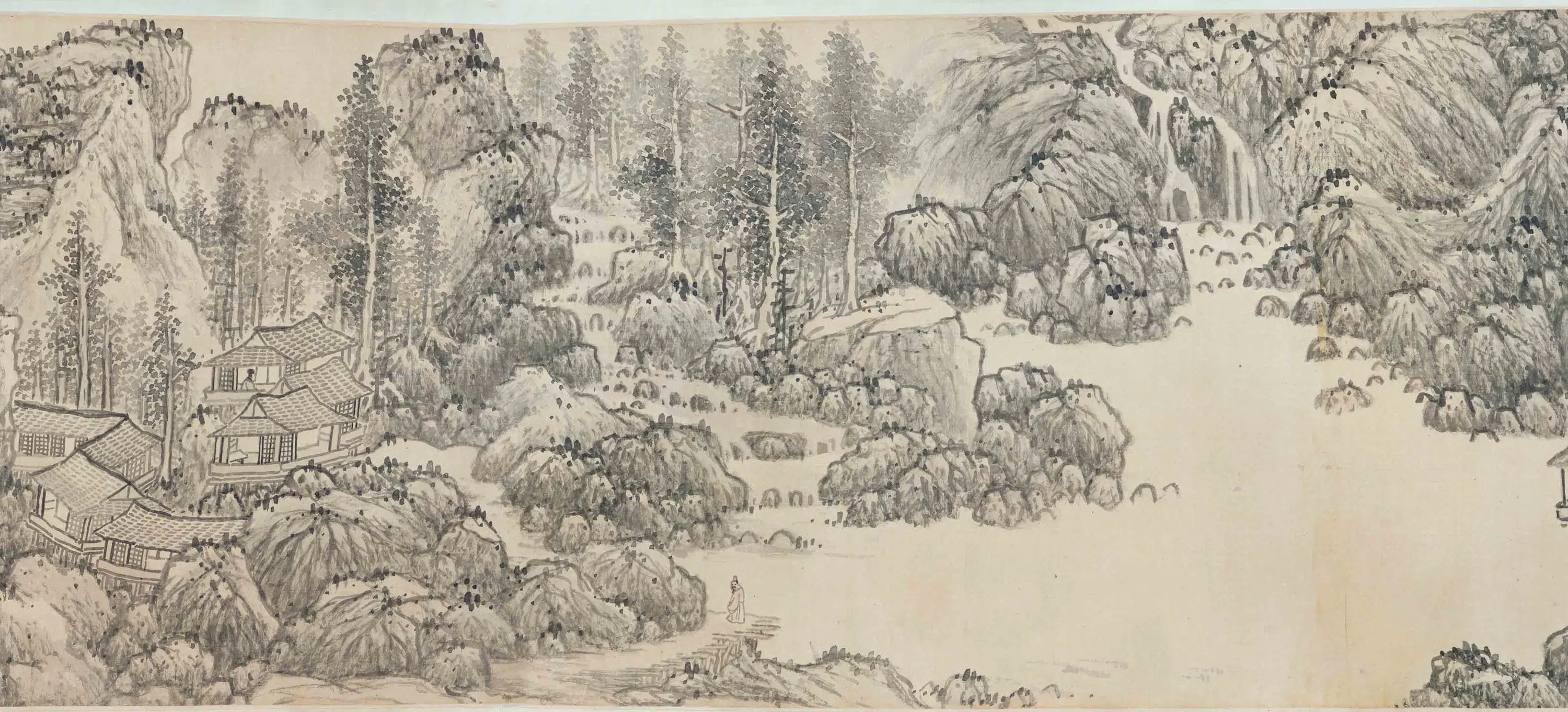 明朝【蓝瑛】《仿董北苑山水图卷》 第3张