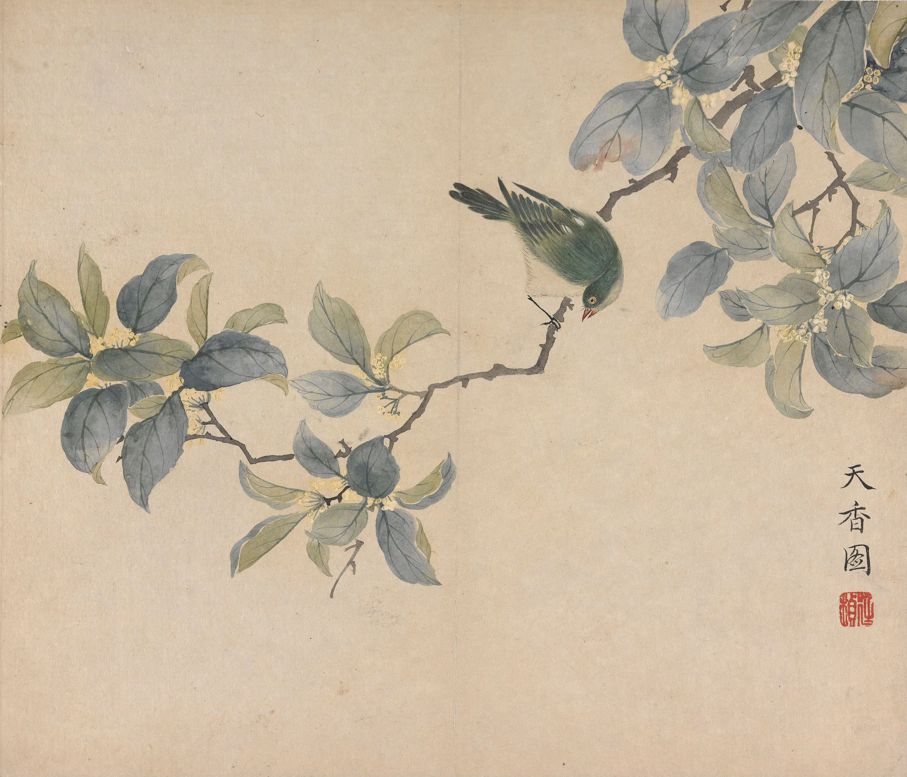 清代【冯祥】《花卉册（八开之八）》 第1张