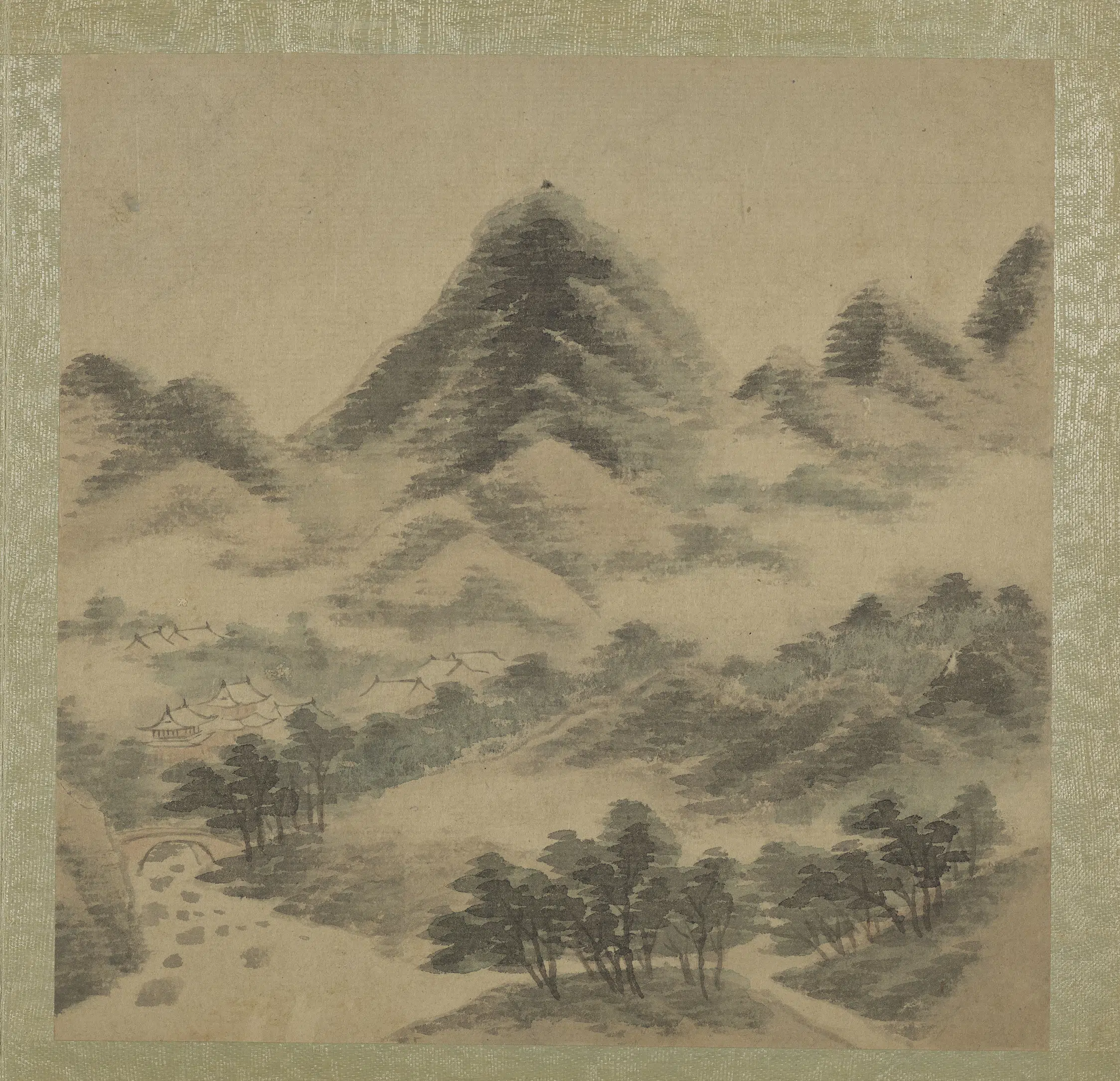 清代【王翚】《拟古山水画册》 第6张 清代【王翚】《拟古山水画册》 第6张