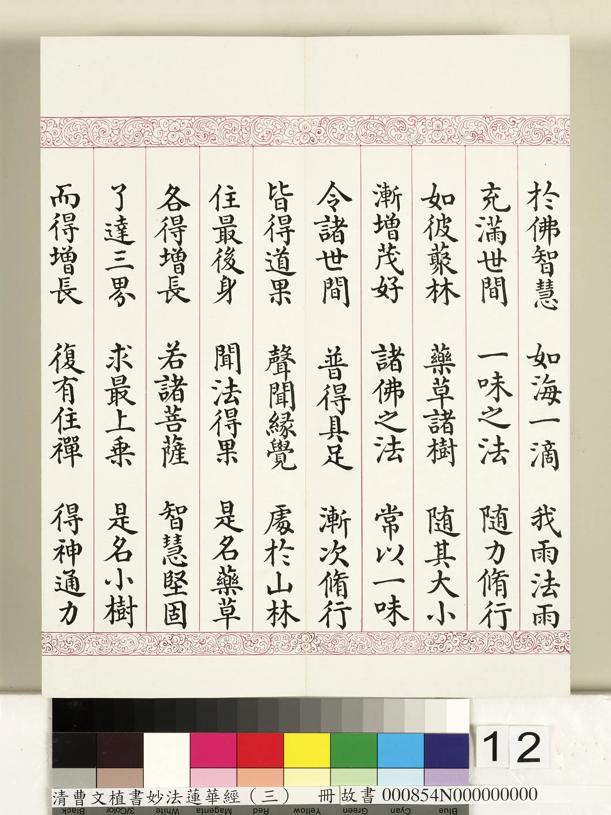 清代【曹文埴】《妙法莲华经（三）册》 第4张