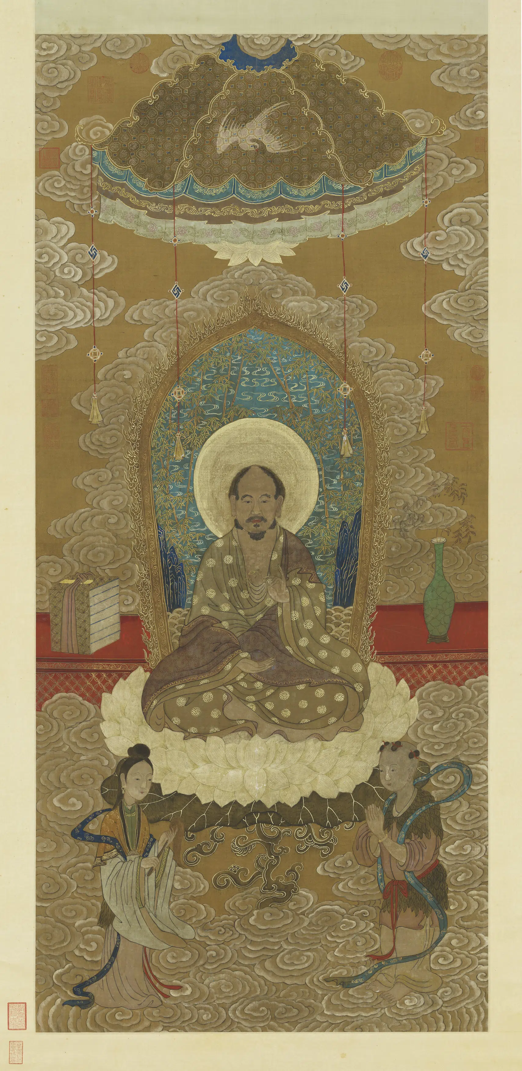 元代《元人画观音大士图轴》 第1张