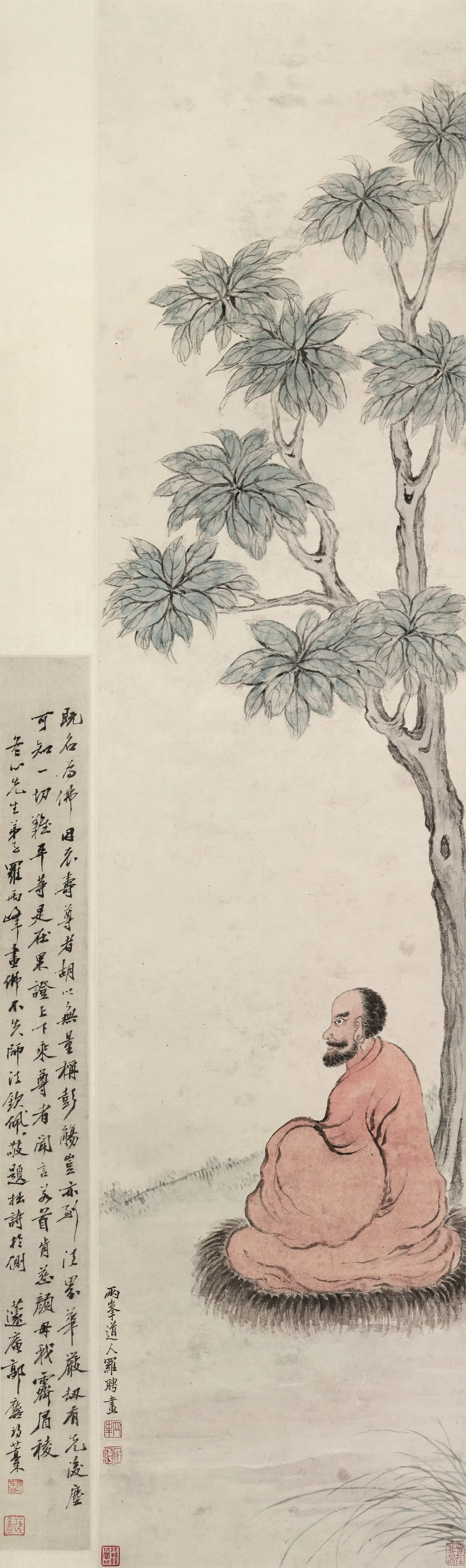 清代【罗聘】《达摩图轴》