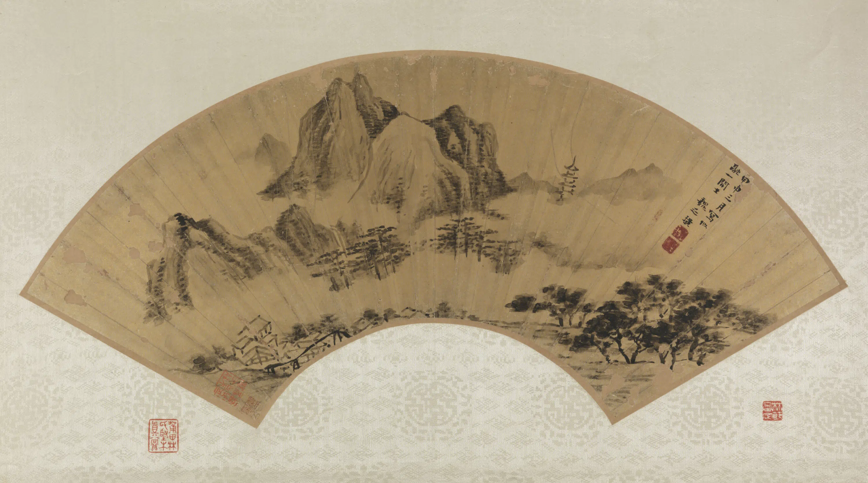 明朝【魏之璜】《山水扇-4》