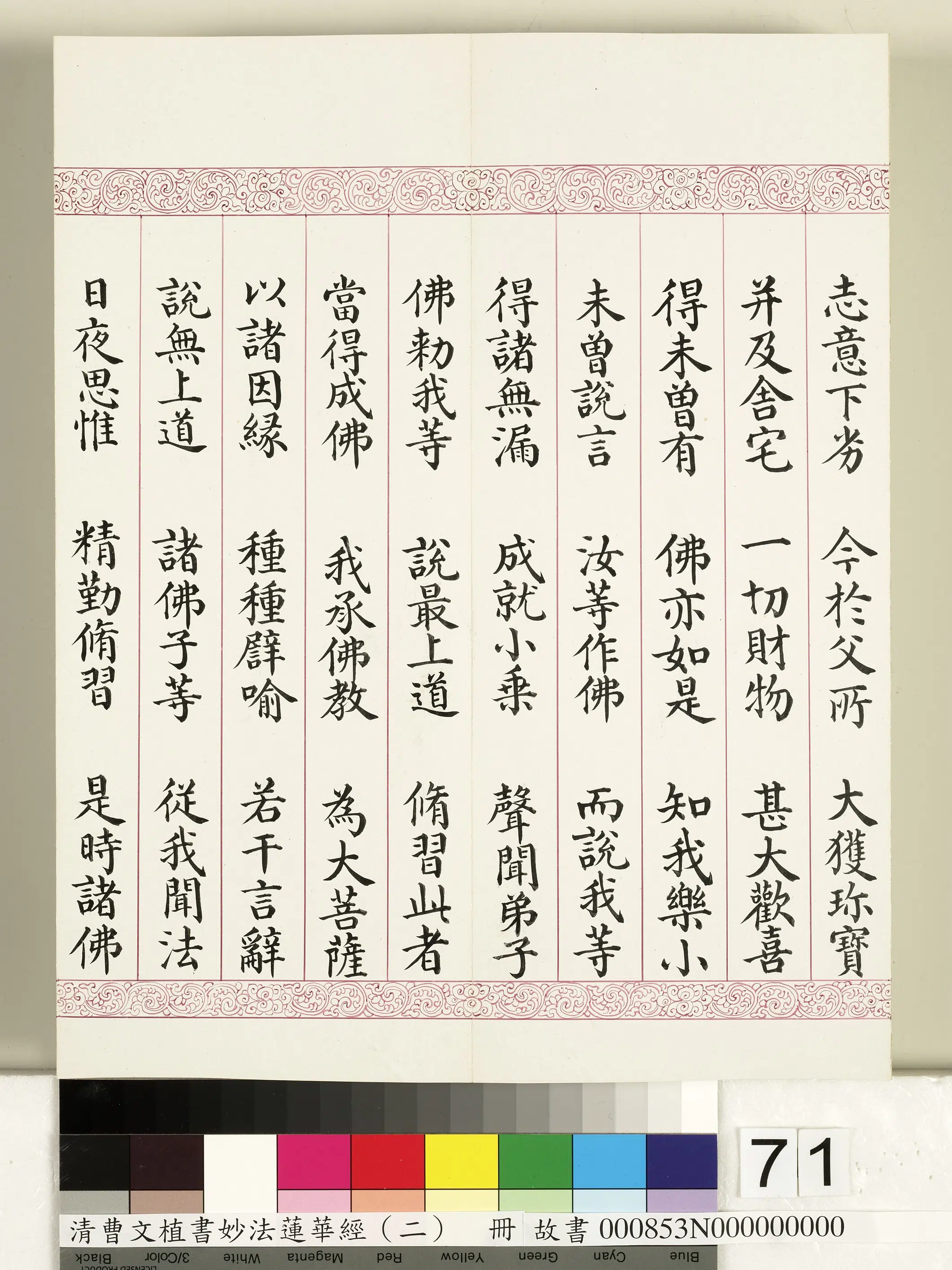 清代【曹文埴】《妙法莲华经（二）册》 第69张
