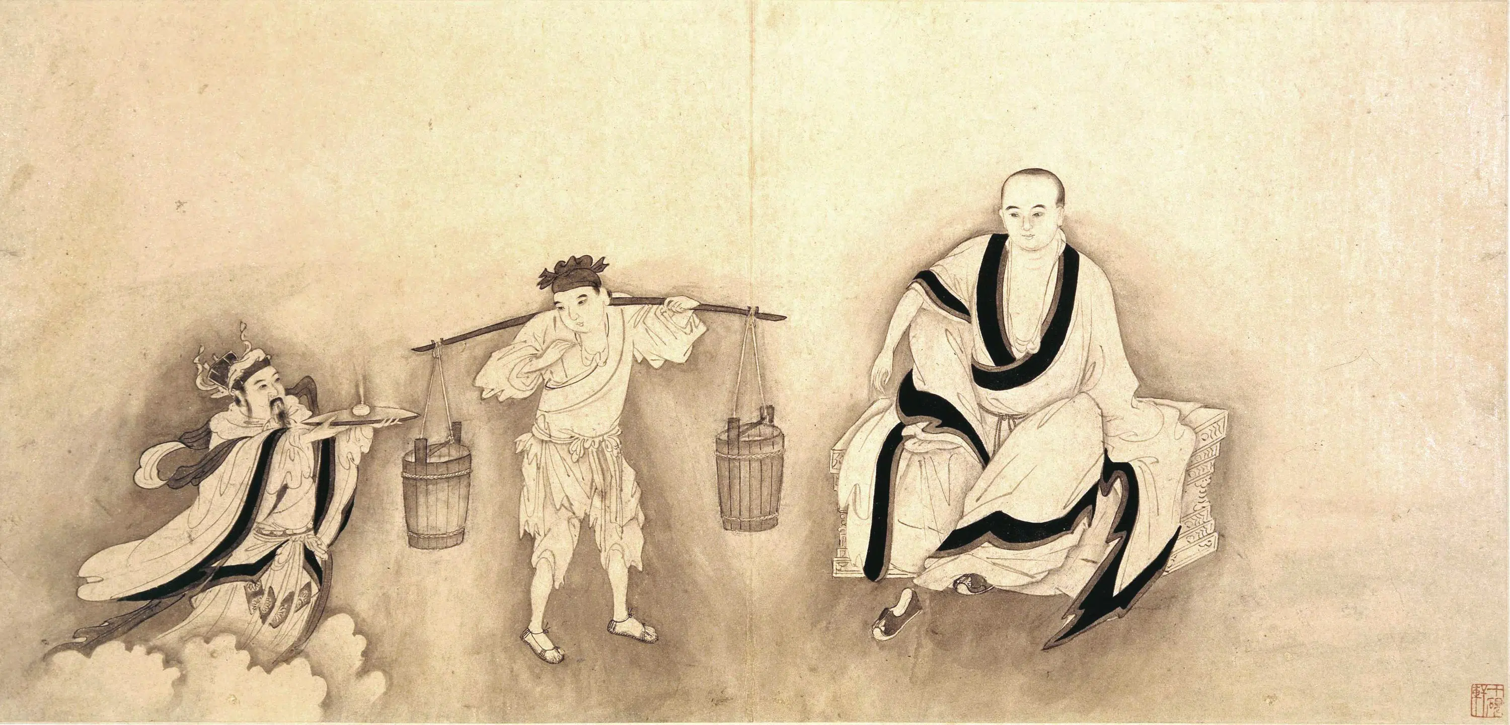 明朝【李麟】《十六罗汉图册(十六开)》 第13张 明朝【李麟】《十六罗汉图册(十六开)》 第13张