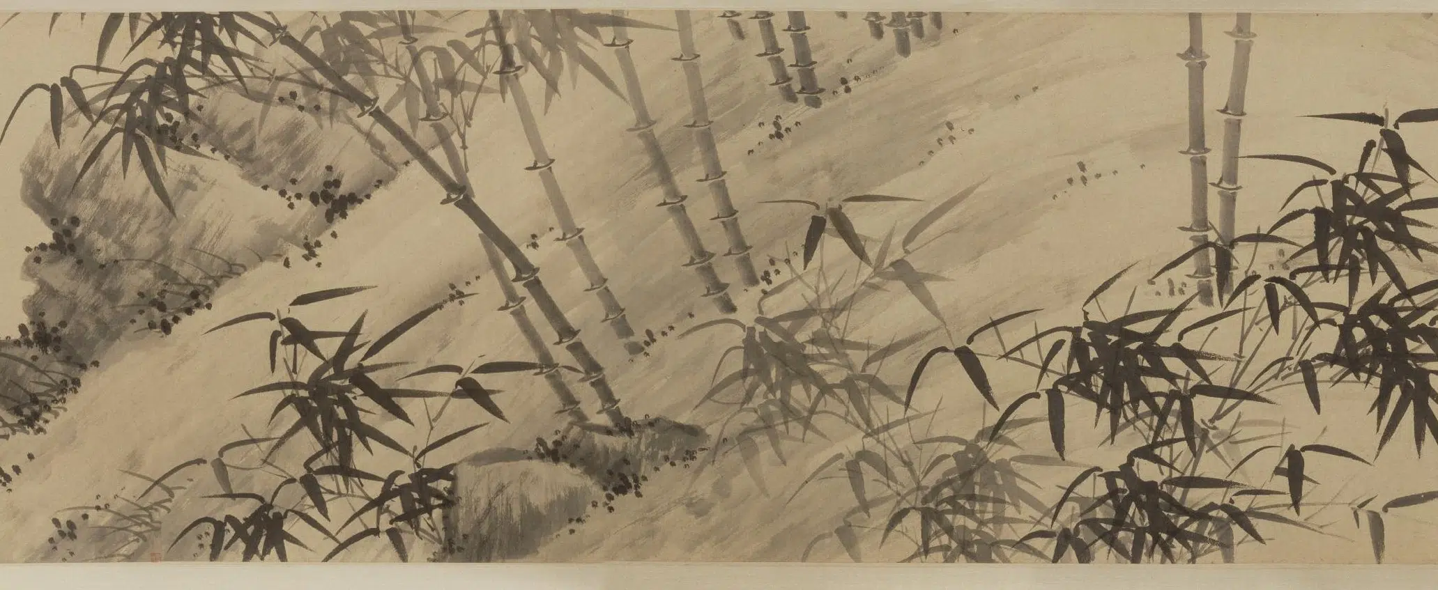 明朝【夏昶】《湘江风雨图卷》 第3张
