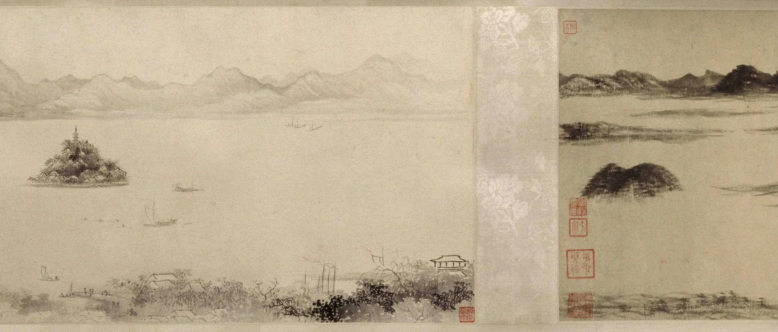 清代康熙【严绳孙】《张纯修禹之鼎等京口三山图卷》 第11张
