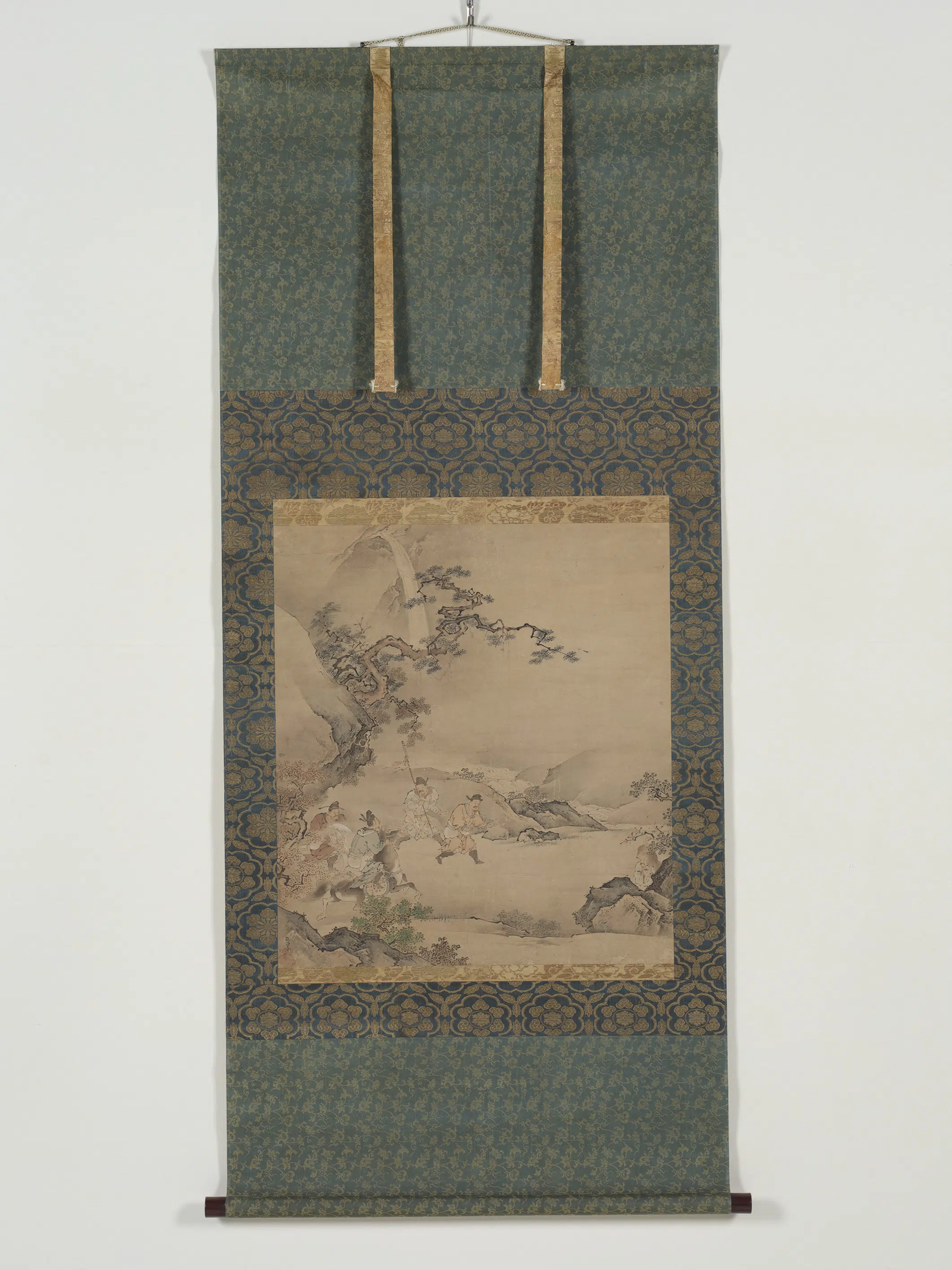 江户时代【狩野探幽】《日本江户时代传狩野探幽二十四孝图轴》